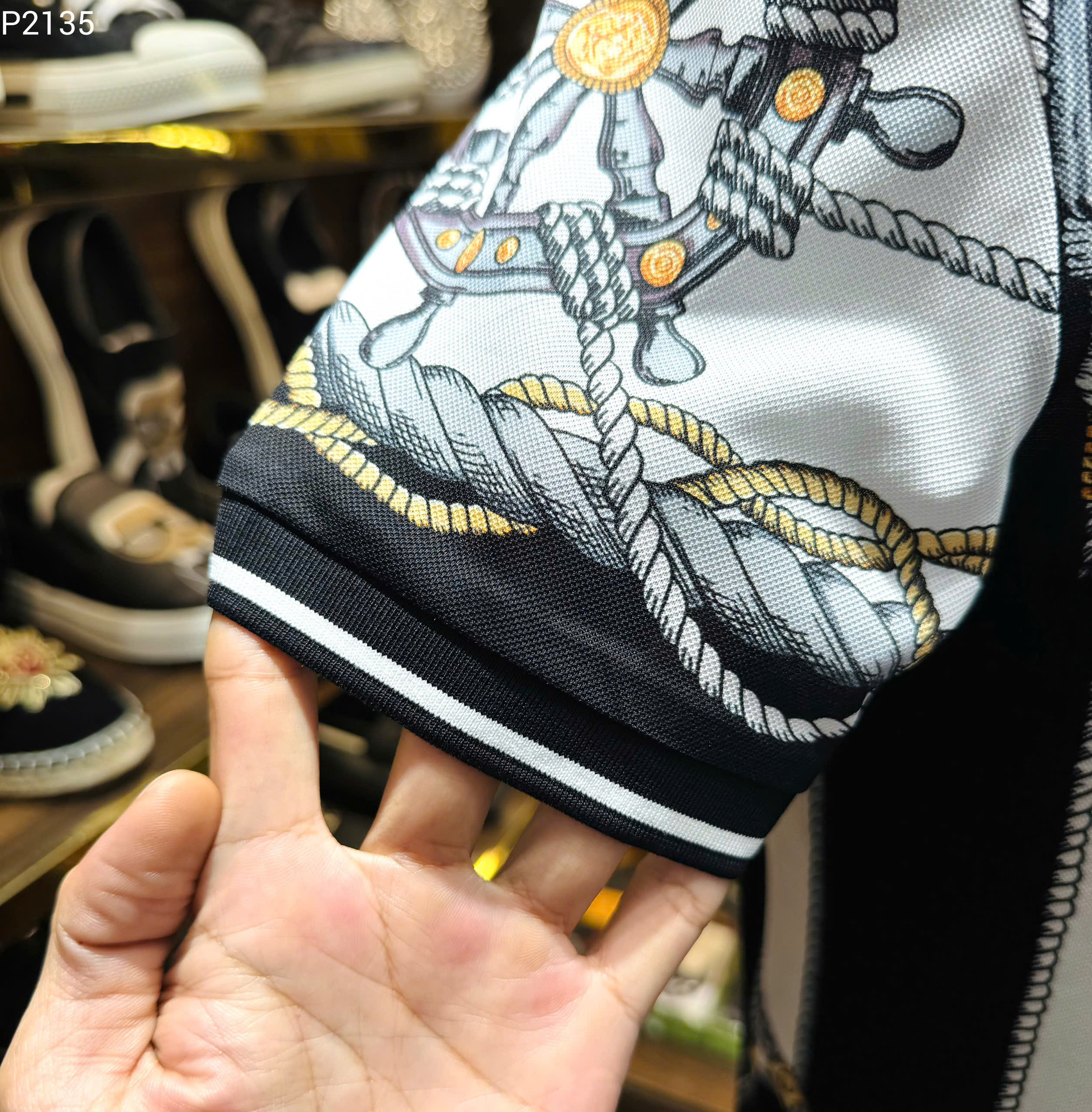 Áo polo Versace VS họa tiết dây thừng Like Auth 1-1 on web MK