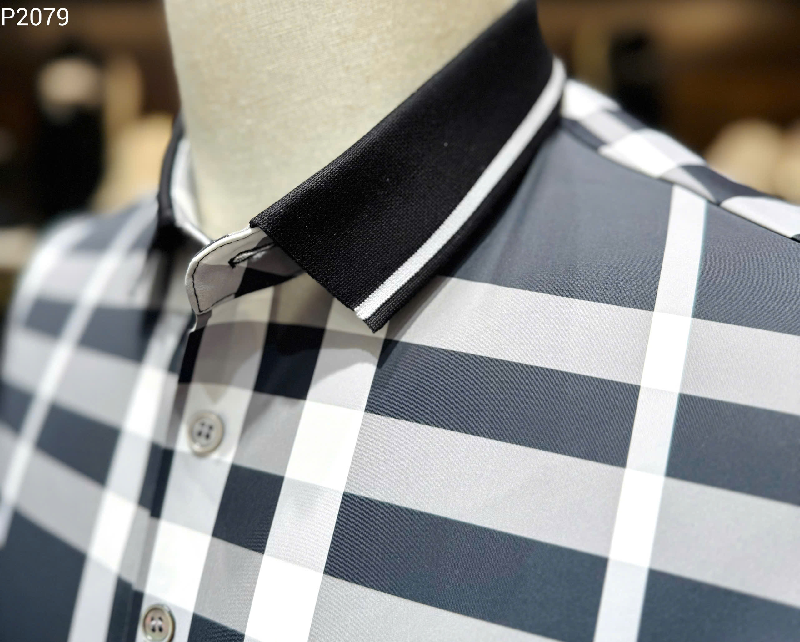 Áo polo Burberry BBR Đen kẻ sọc Trắng basic Like Auth 1-1 on web MK