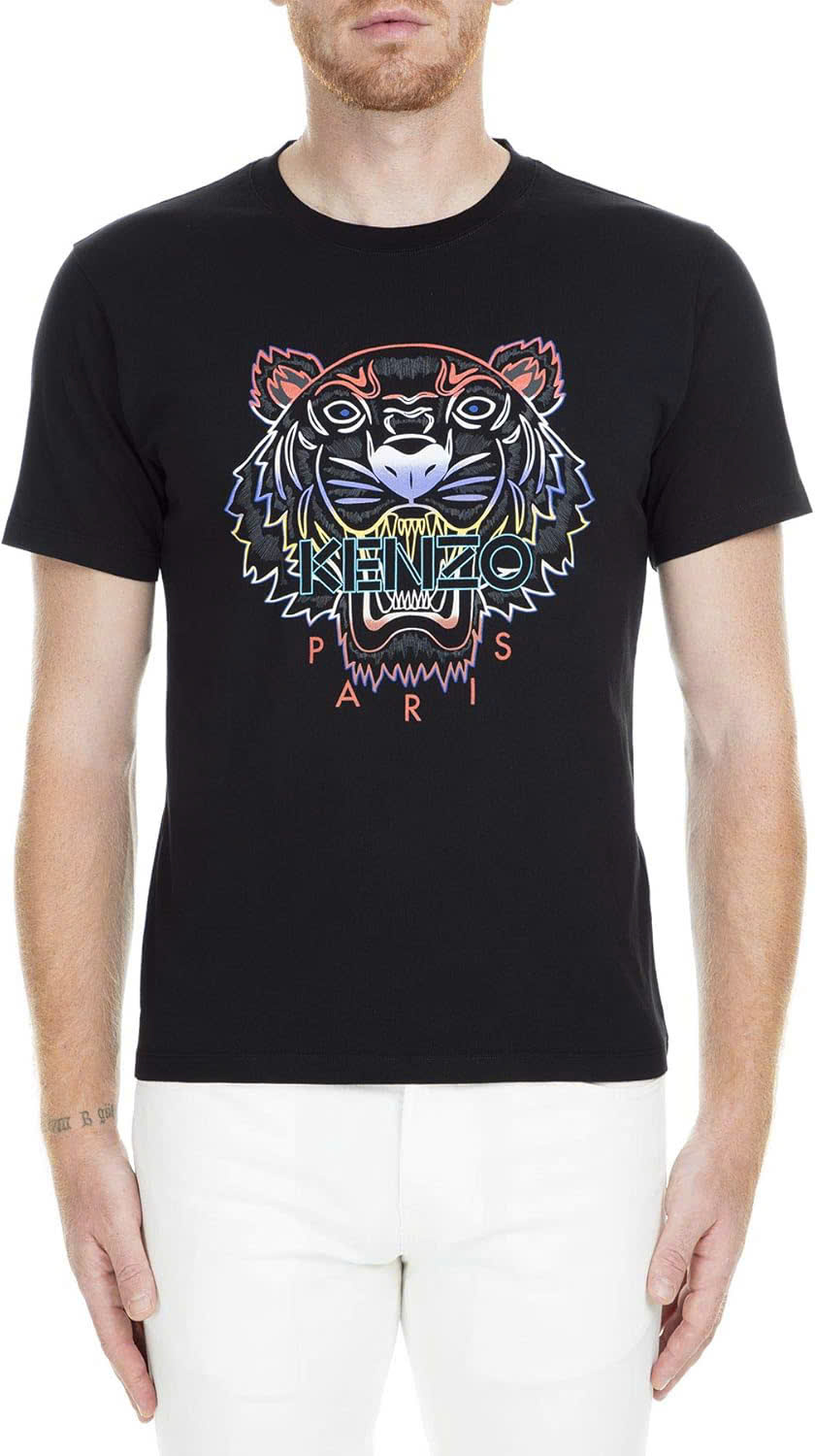 Áo phông T-shirt Kenzo KZ logo mặt Hổ thêu màu sắc Like Auth on web CD