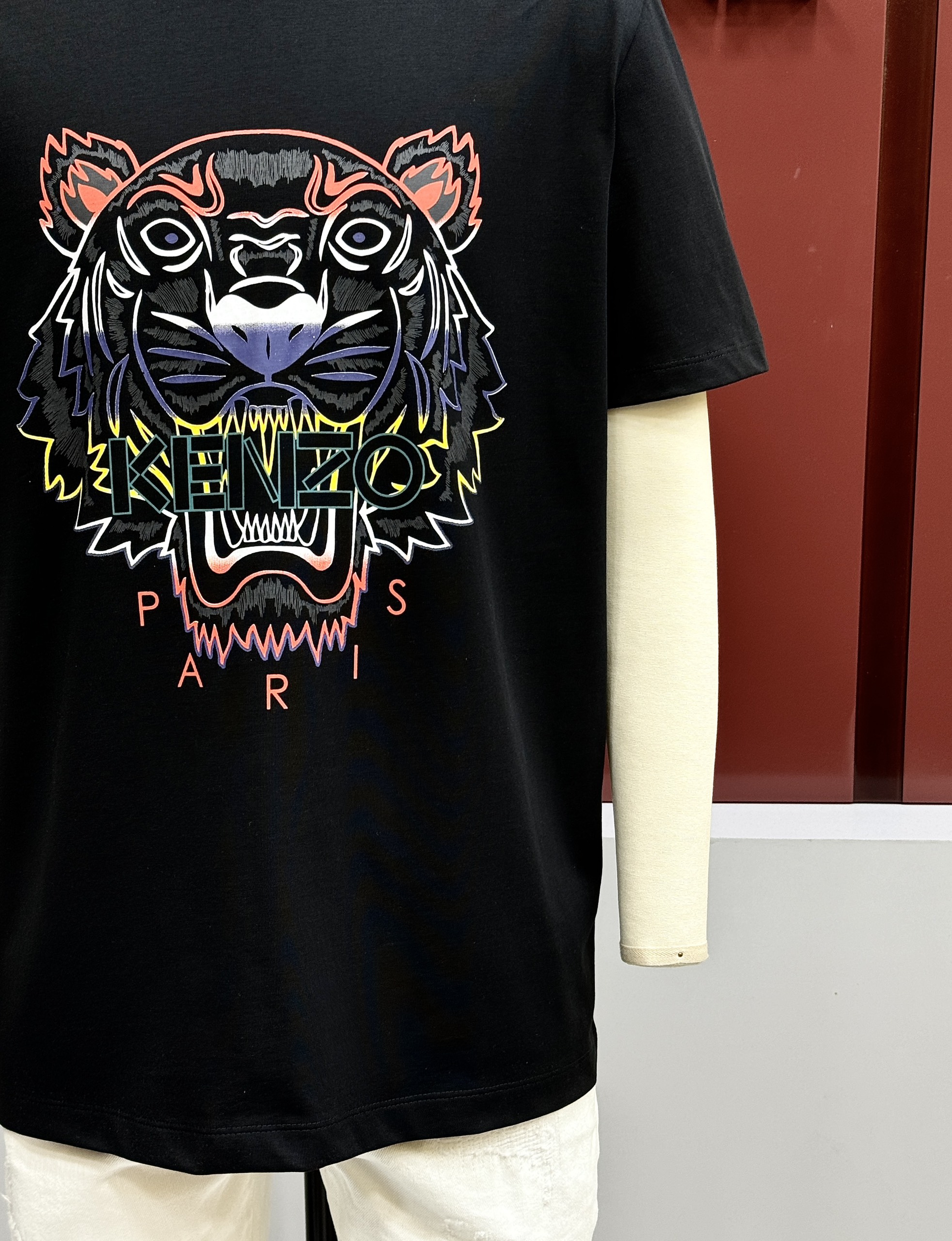 Áo phông T-shirt Kenzo KZ logo mặt Hổ thêu màu sắc Like Auth on web CD