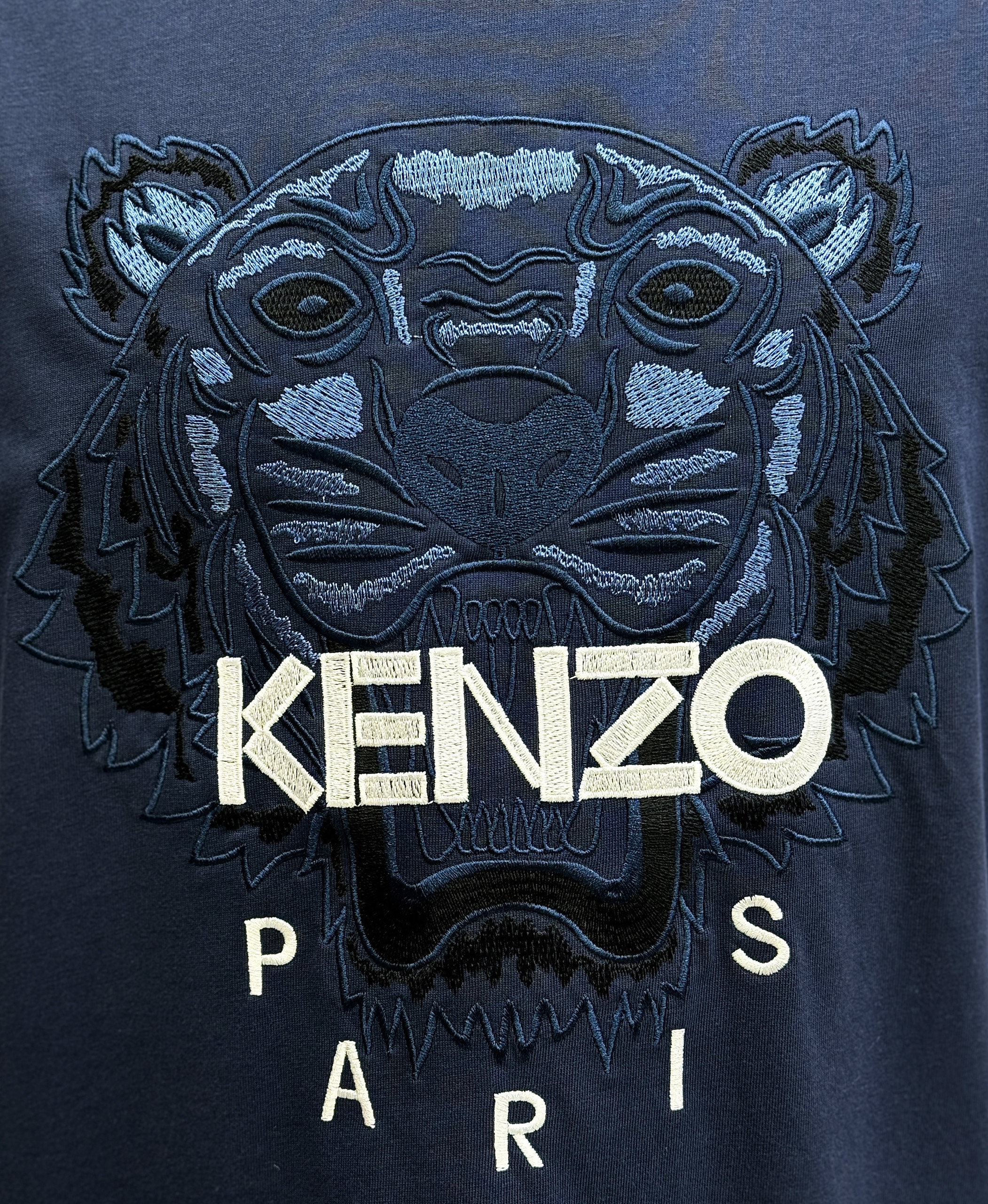 Áo phông T-shirt Kenzo KZ Xanh than logo mặt Hổ thêu Like Auth on web CD