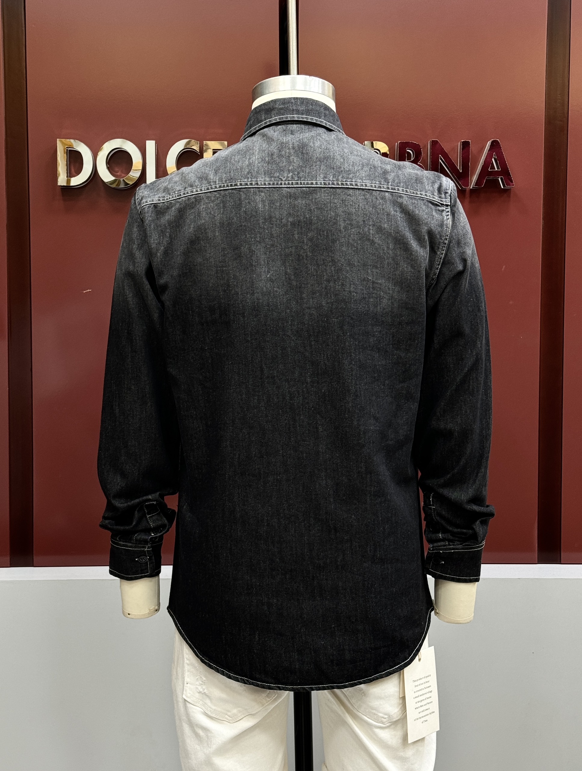 Áo sơ mi dài tay Dsquared2 DSQ2 loang màu logo chữ thêu ngực Like Auth on web CD