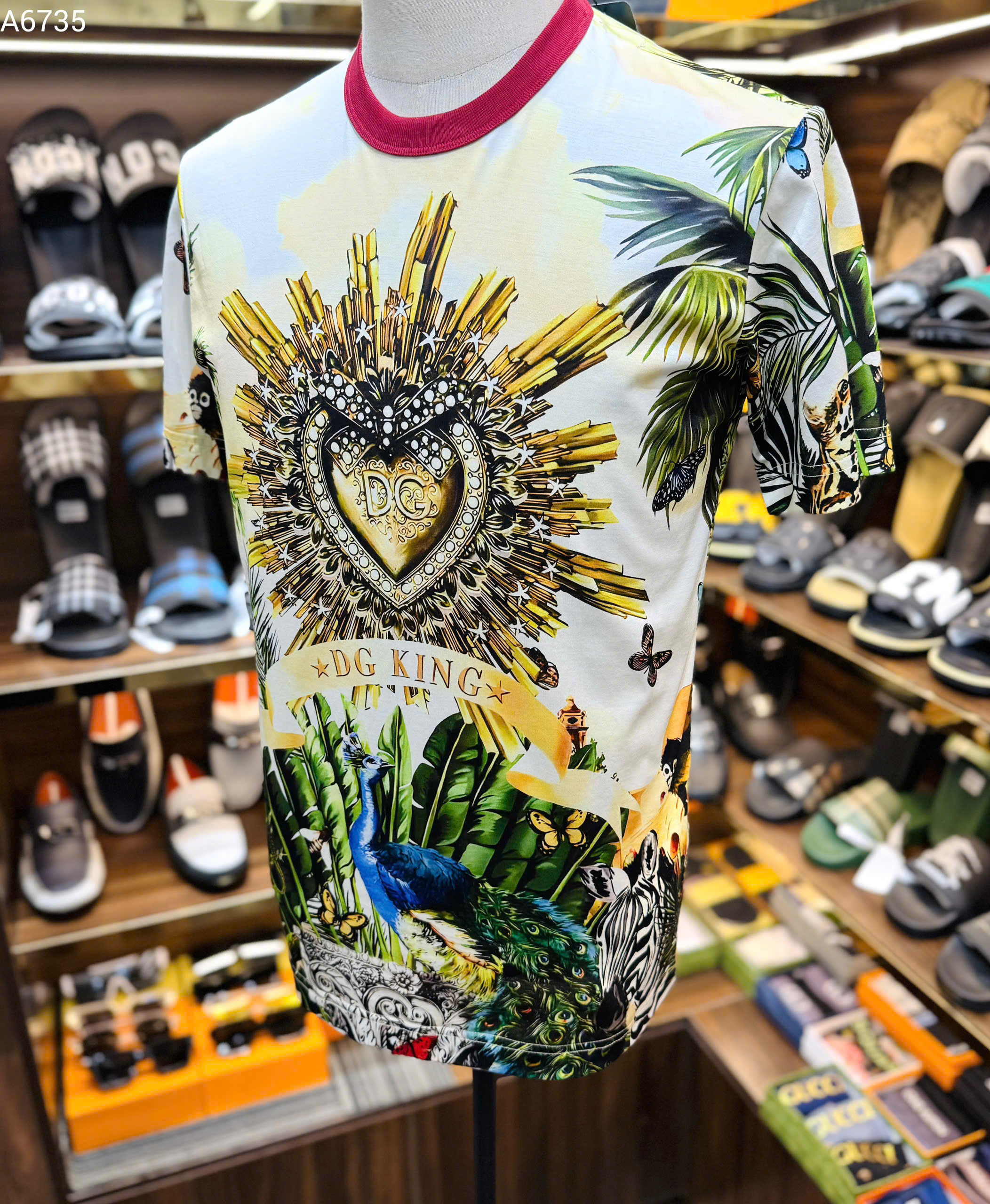 Áo phông T-shirt Dolce Gabbana DG họa tiết màu sắc Like Auth on web LK MK
