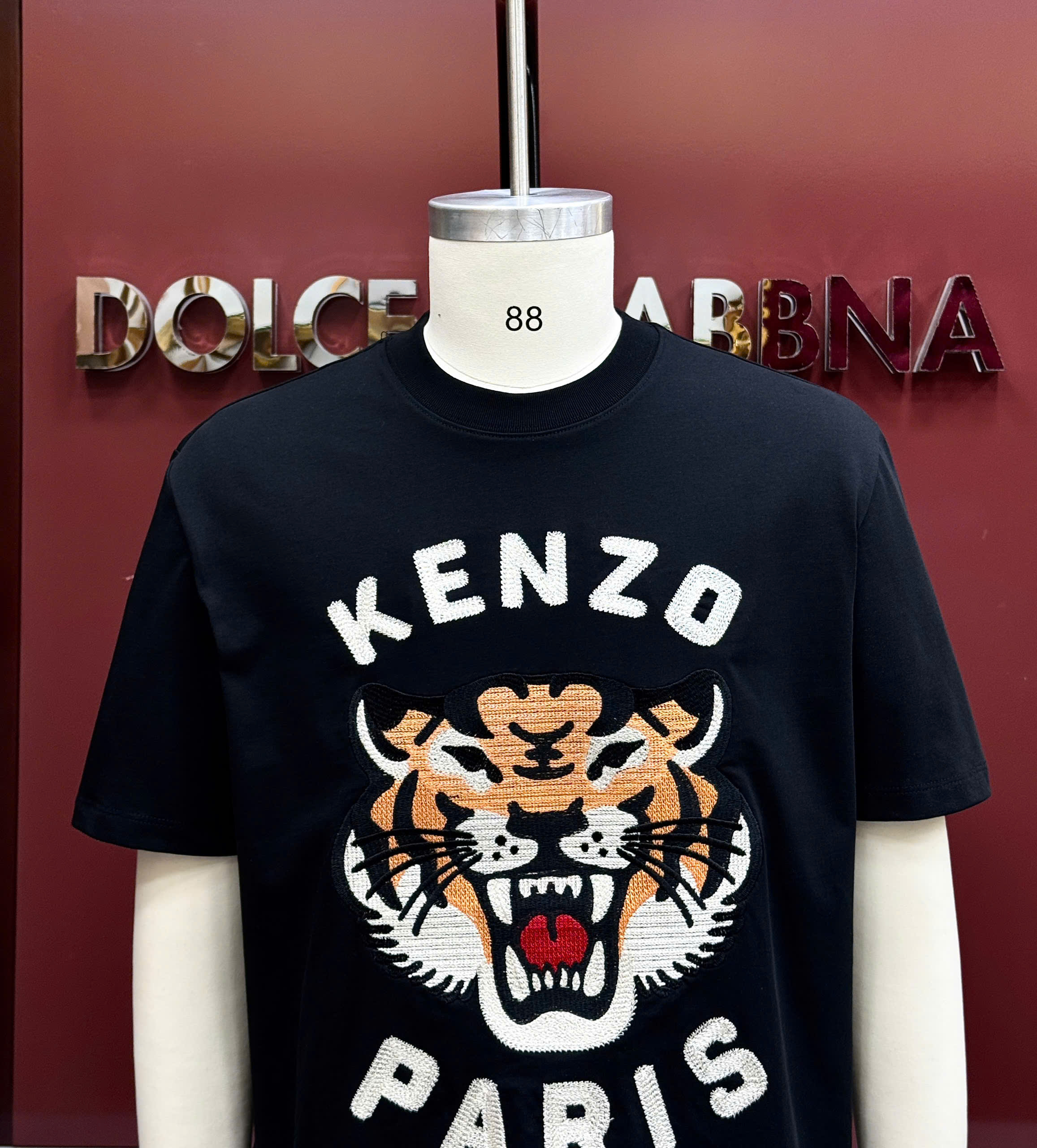 Áo phông T-shirt Kenzo KZ logo mặt Hổ chữ thêu Like Auth on web CD