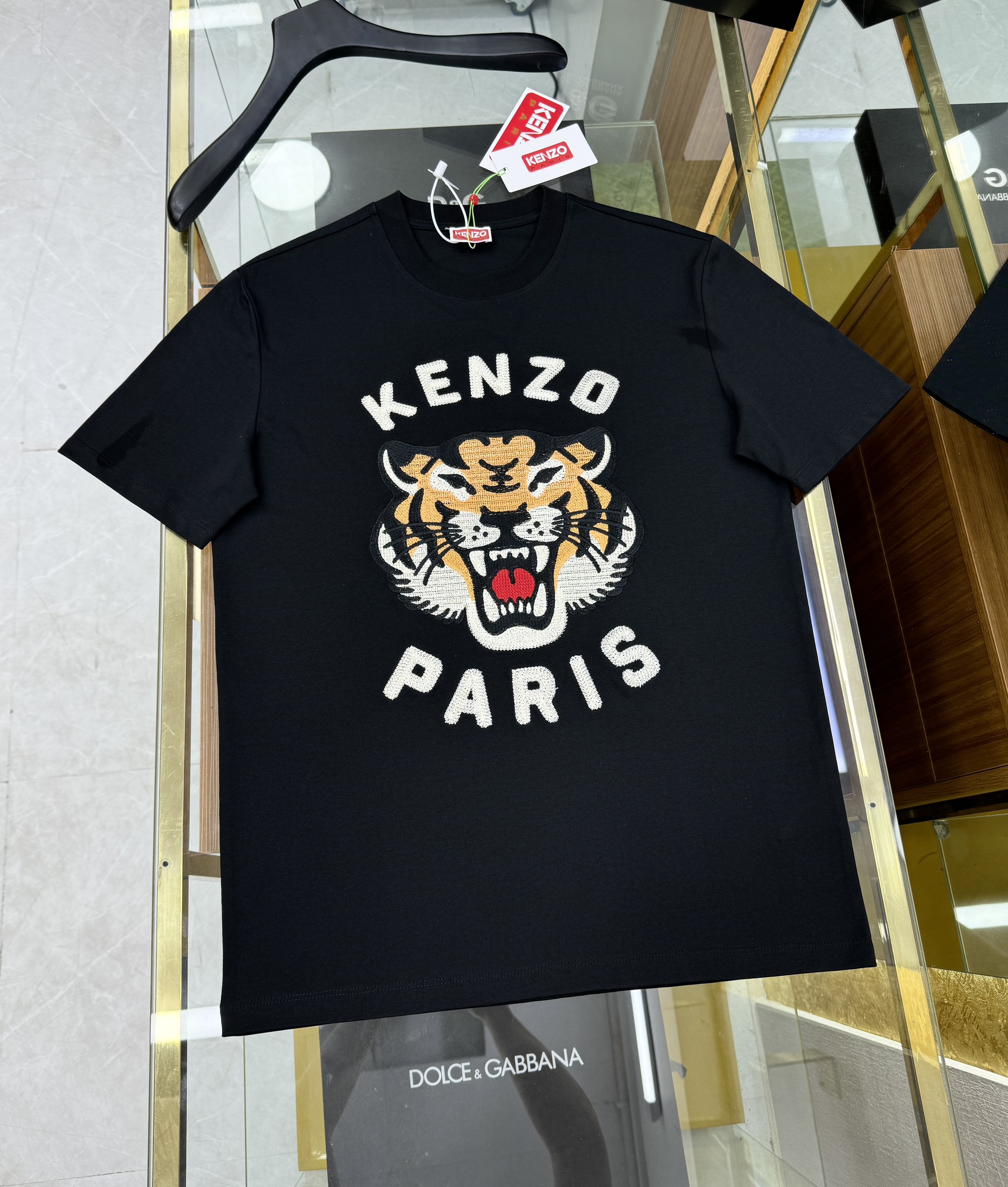 Áo phông T-shirt Kenzo KZ logo mặt Hổ chữ thêu Like Auth on web CD