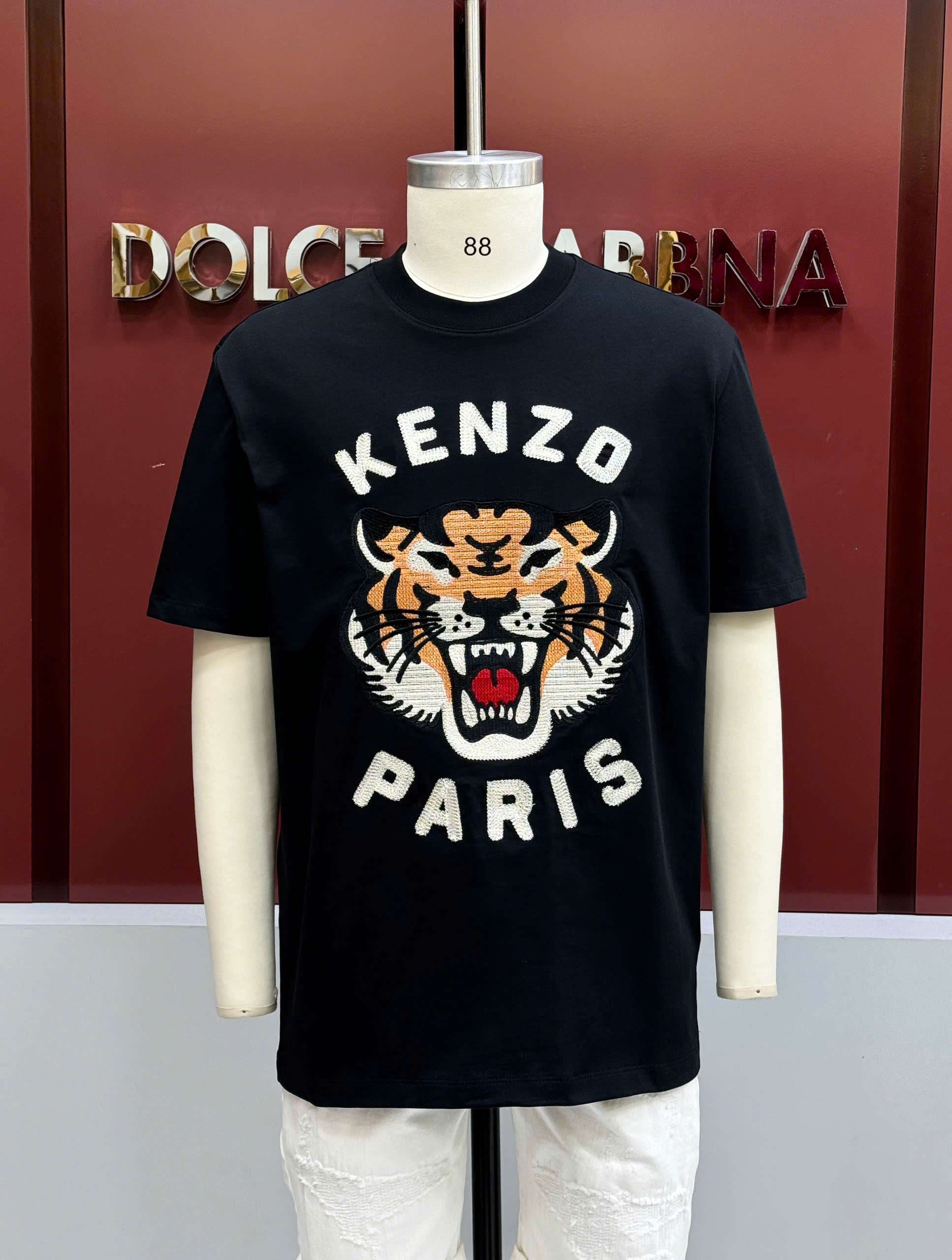 Áo phông T-shirt Kenzo KZ logo mặt Hổ chữ thêu Like Auth on web CD