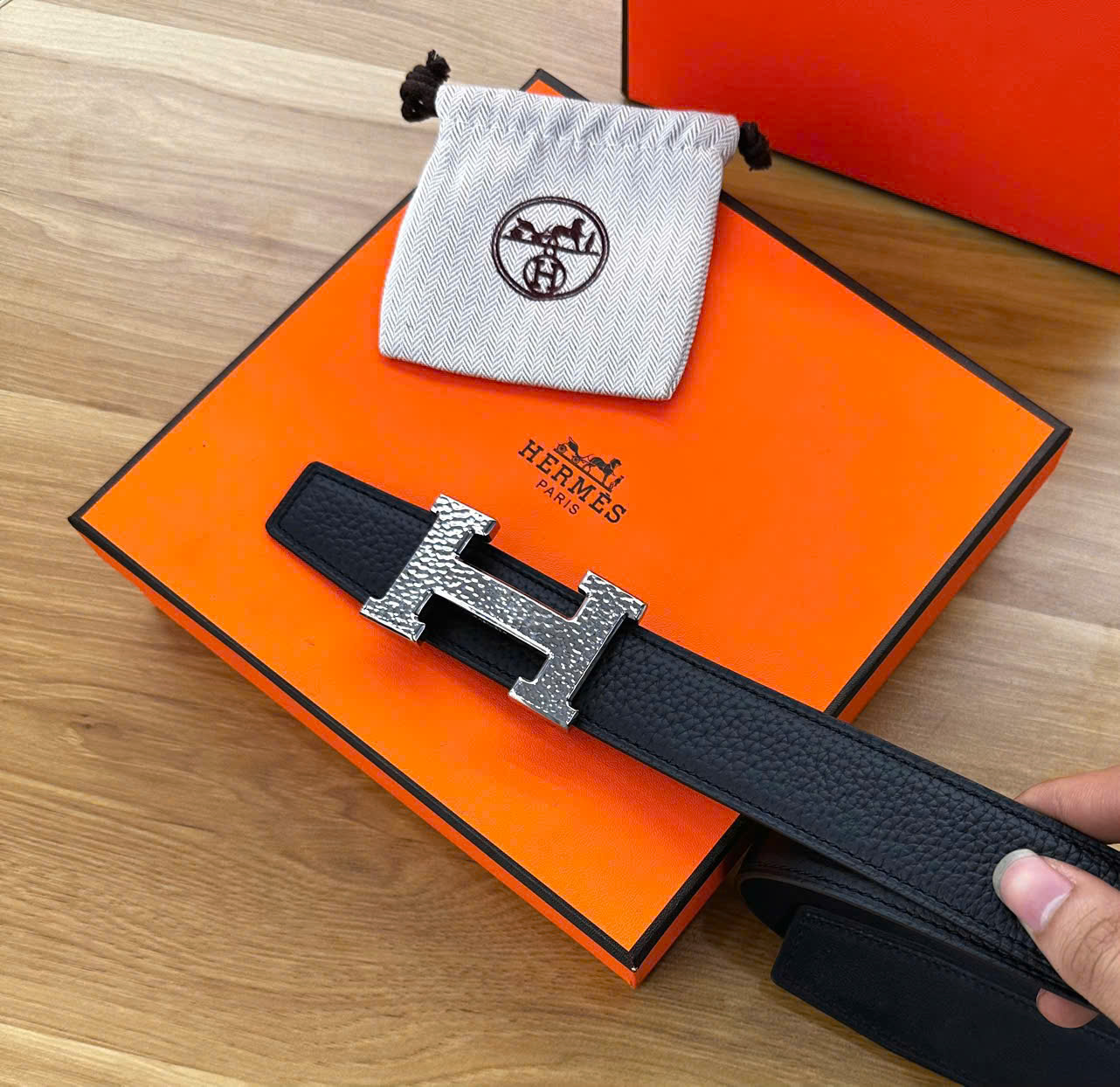 Thắt lưng, dây nịt, belt Hermes HM nhám sần Like Auth 1-1 on web fullbox LK