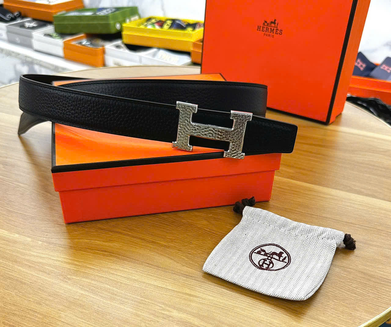Thắt lưng, dây nịt, belt Hermes HM nhám sần Like Auth 1-1 on web fullbox LK