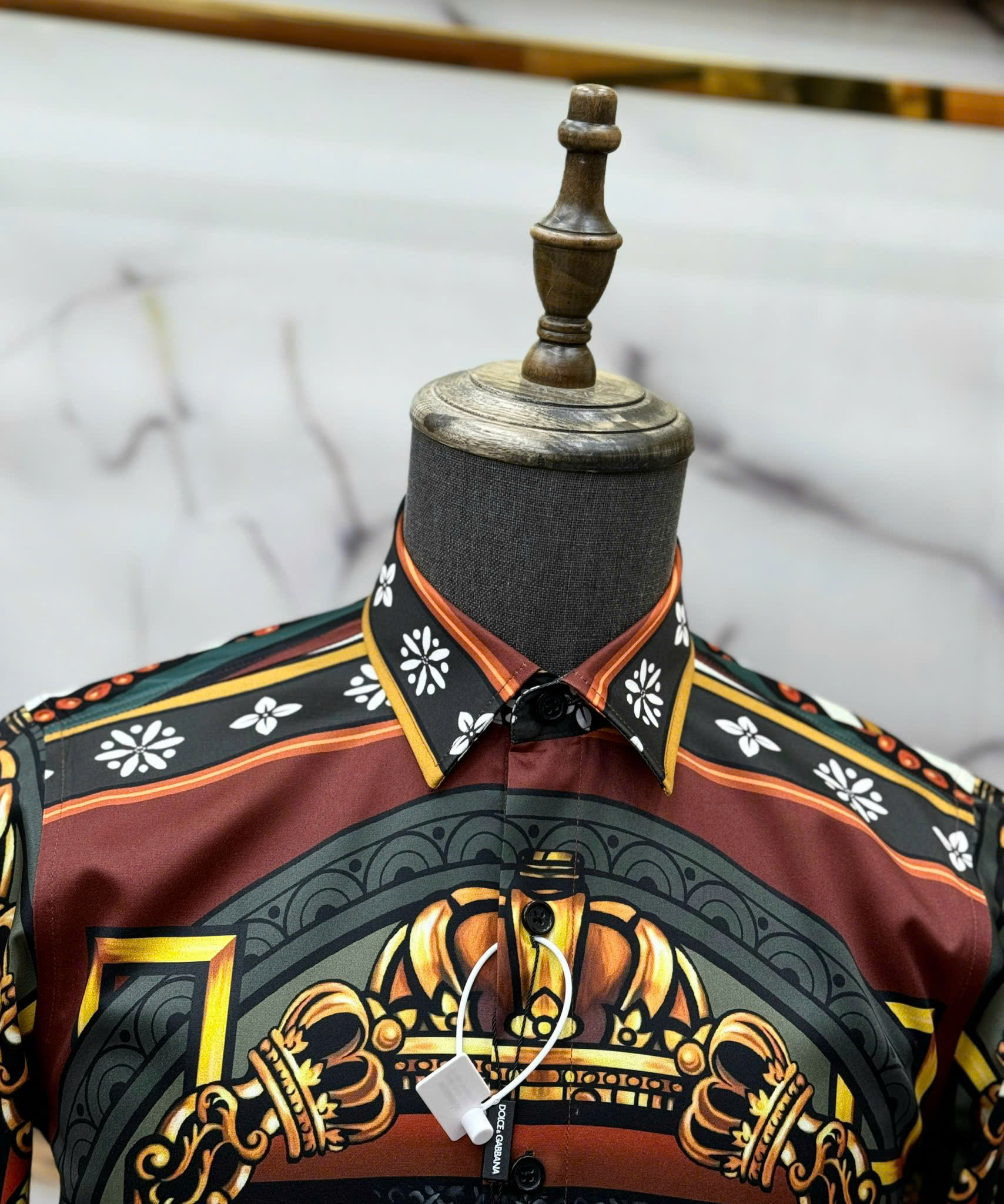 Áo sơ mi dài tay Dolce Gabbana DG họa tiết sử tử Like Auth on web CD