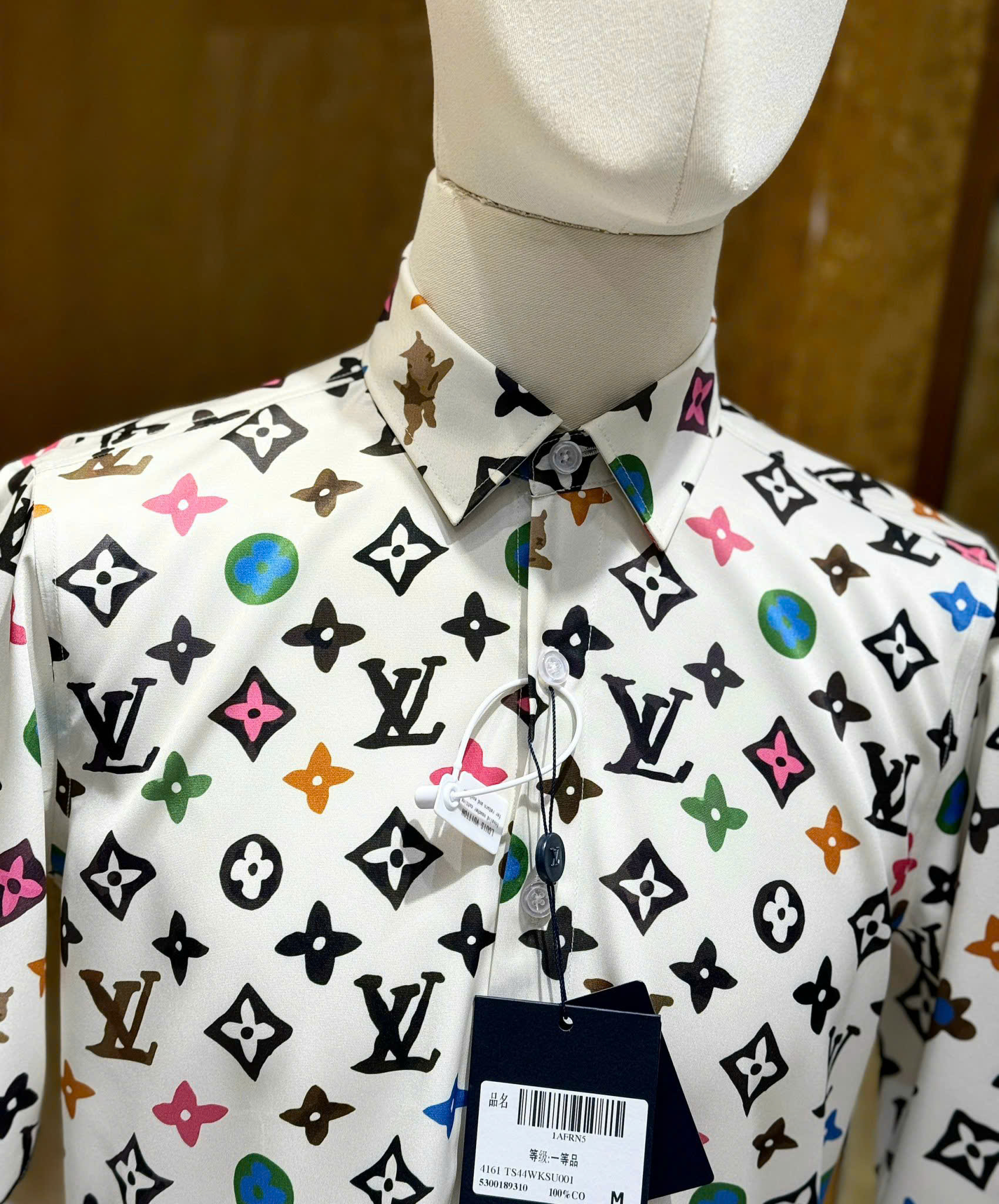 Áo sơ mi dài tay Louis Vuitton LV Trắng họa tiết hoa vân logo LV màu sắc full Like Auth on web CD