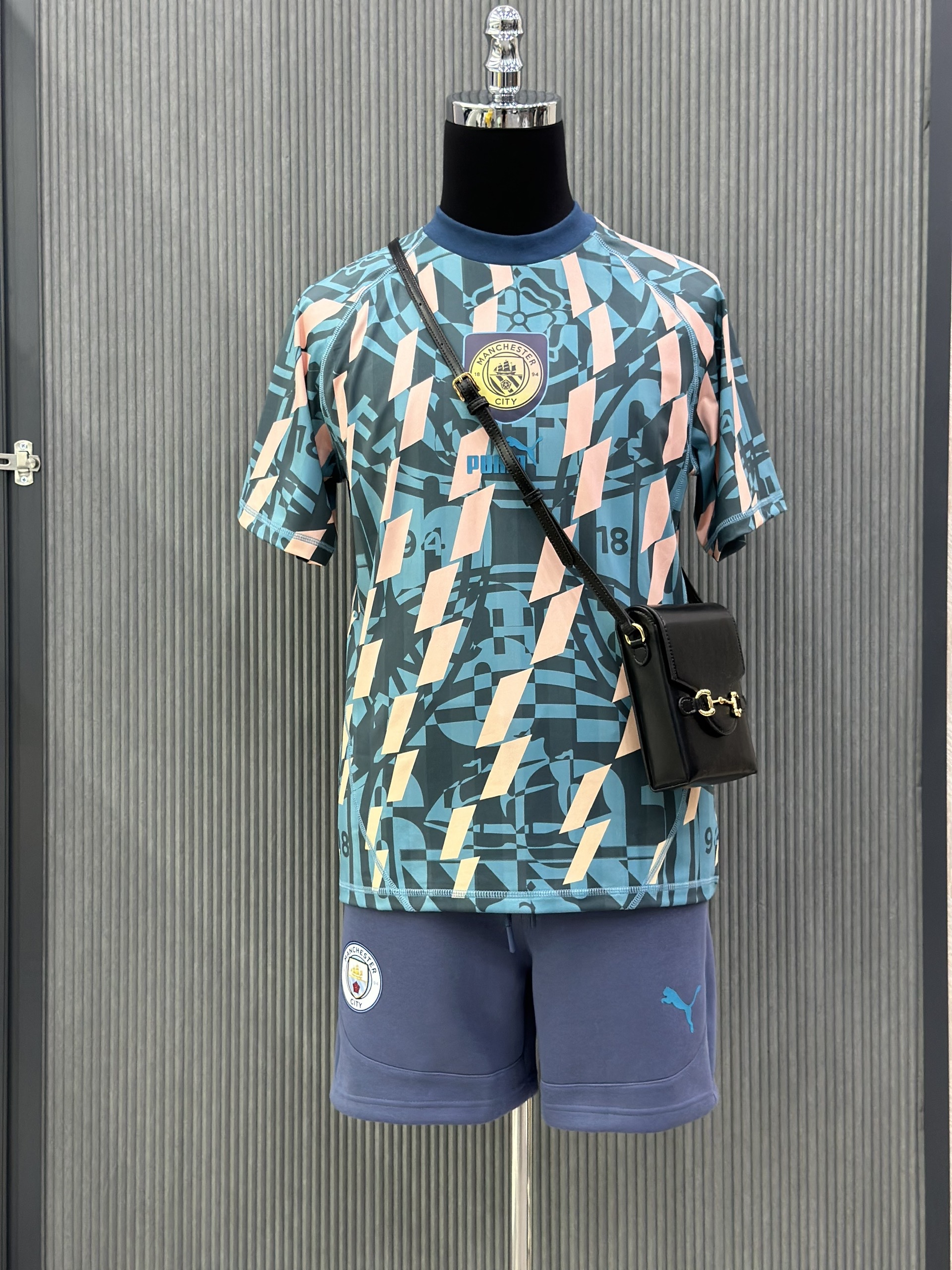 Bộ, Set hè Puma PM Xanh ô trắng Like Auth on web VTN