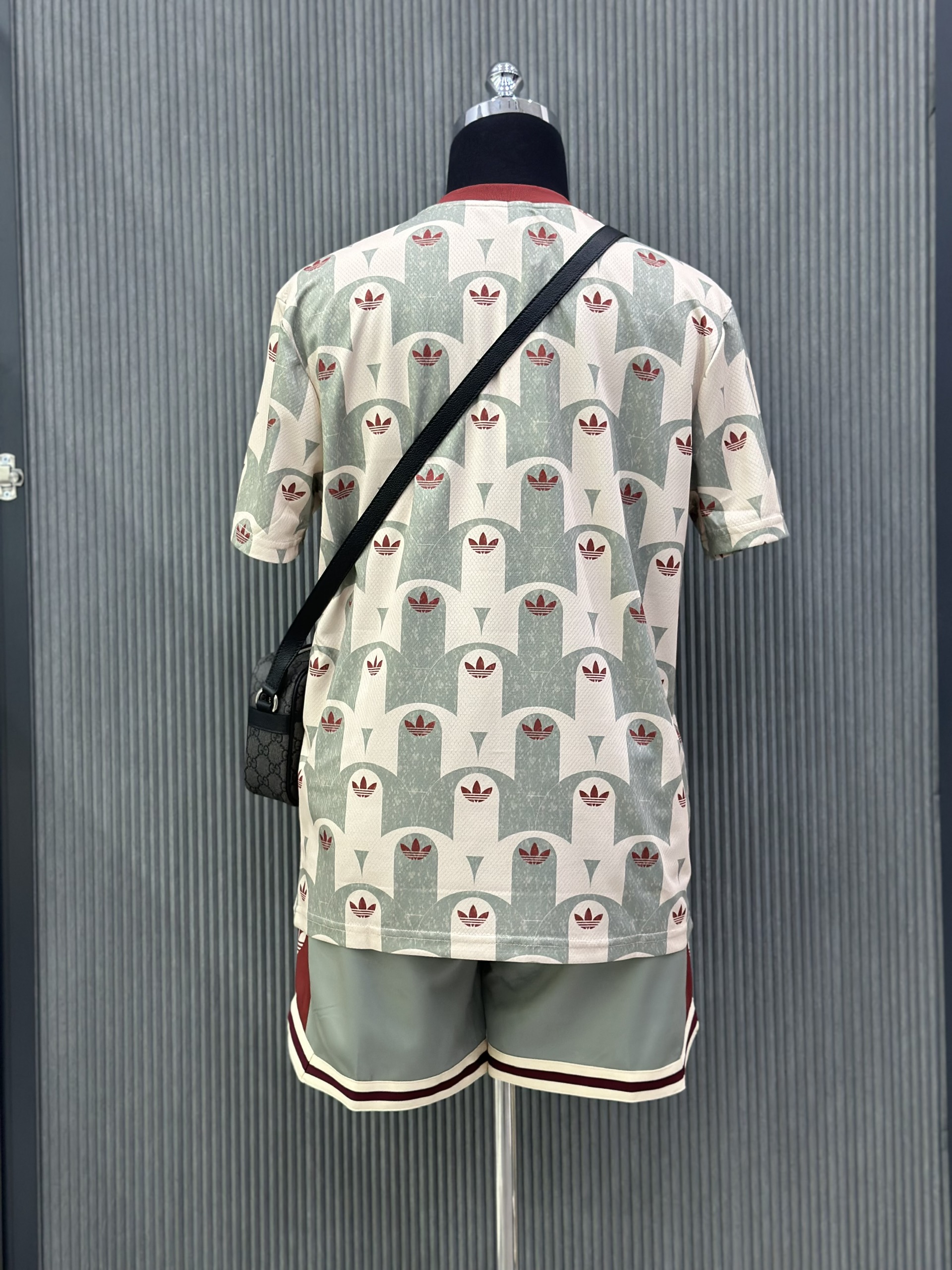 Bộ, Set hè Adidas A Xanh ngọc họa tiết logo kẻ sọc Đỏ Like Auth on web VTN