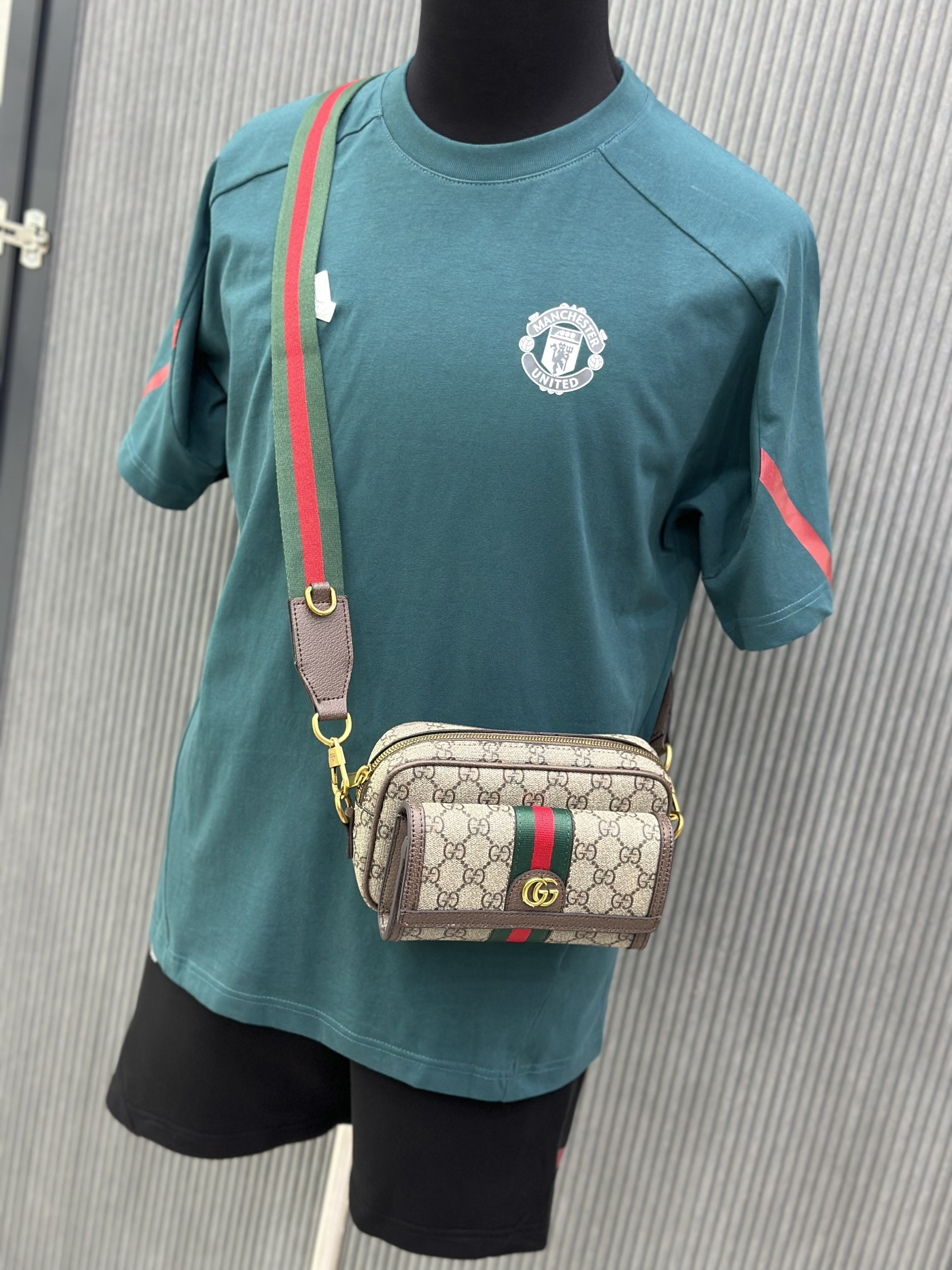 Bộ, Set hè Adidas A Xanh lam phối Đen kẻ tay Đỏ Like Auth on web VTN