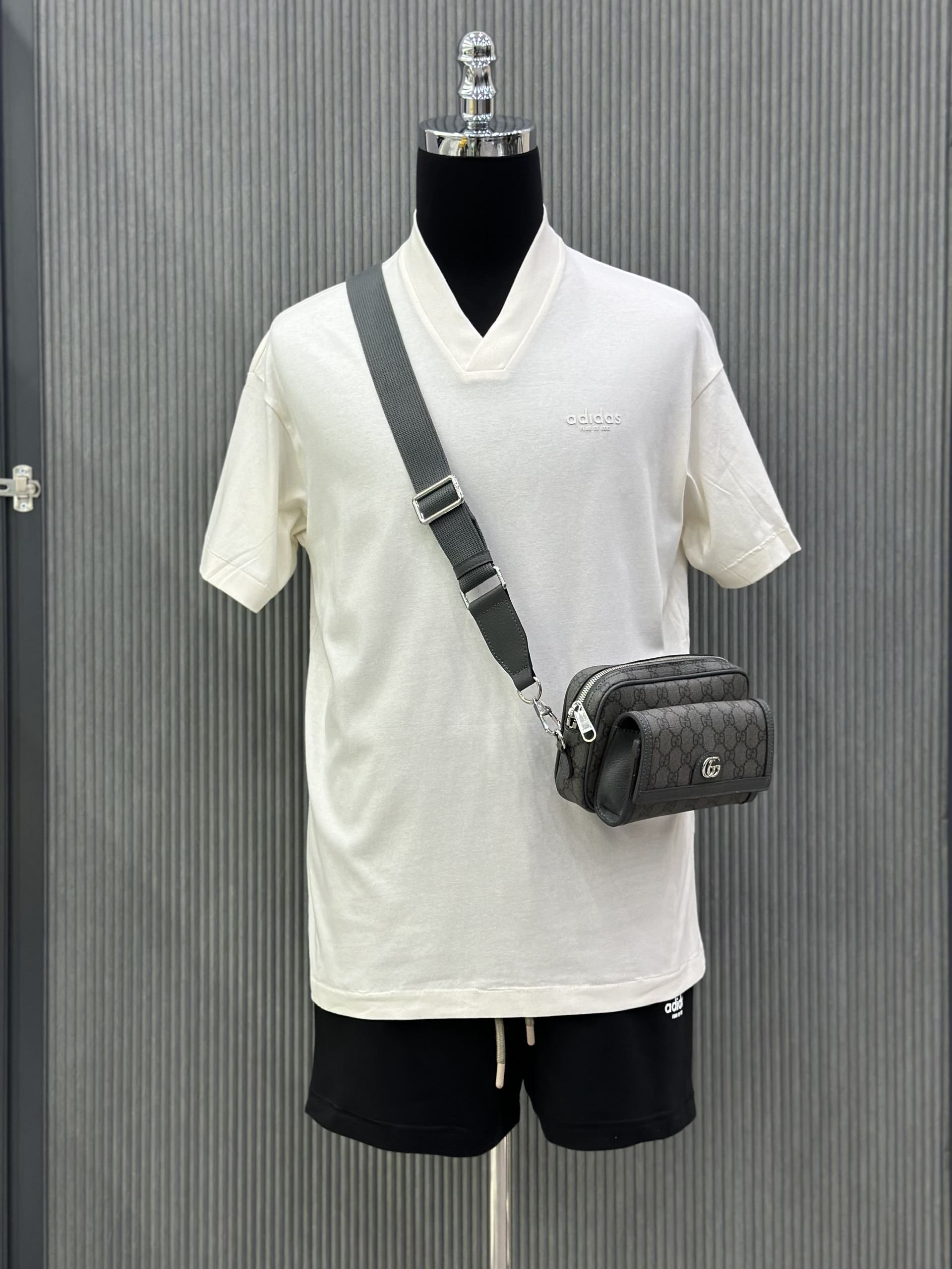 Bộ, Set hè cổ V Adidas Be logo chữ basic Like Auth on web VTN