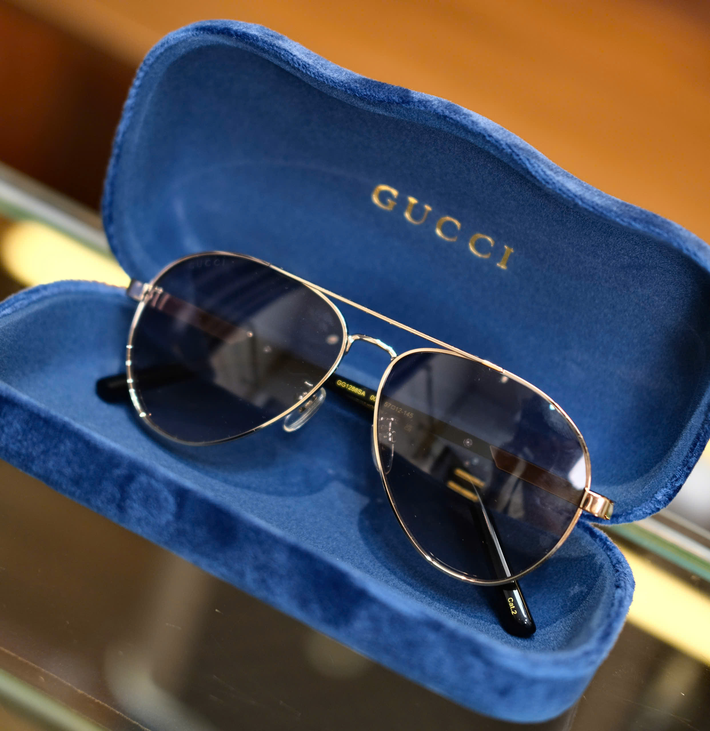Kính mắt thời trang Gucci GC Đen gọng kim loại Vàng Like Auth on web fullbox DDT