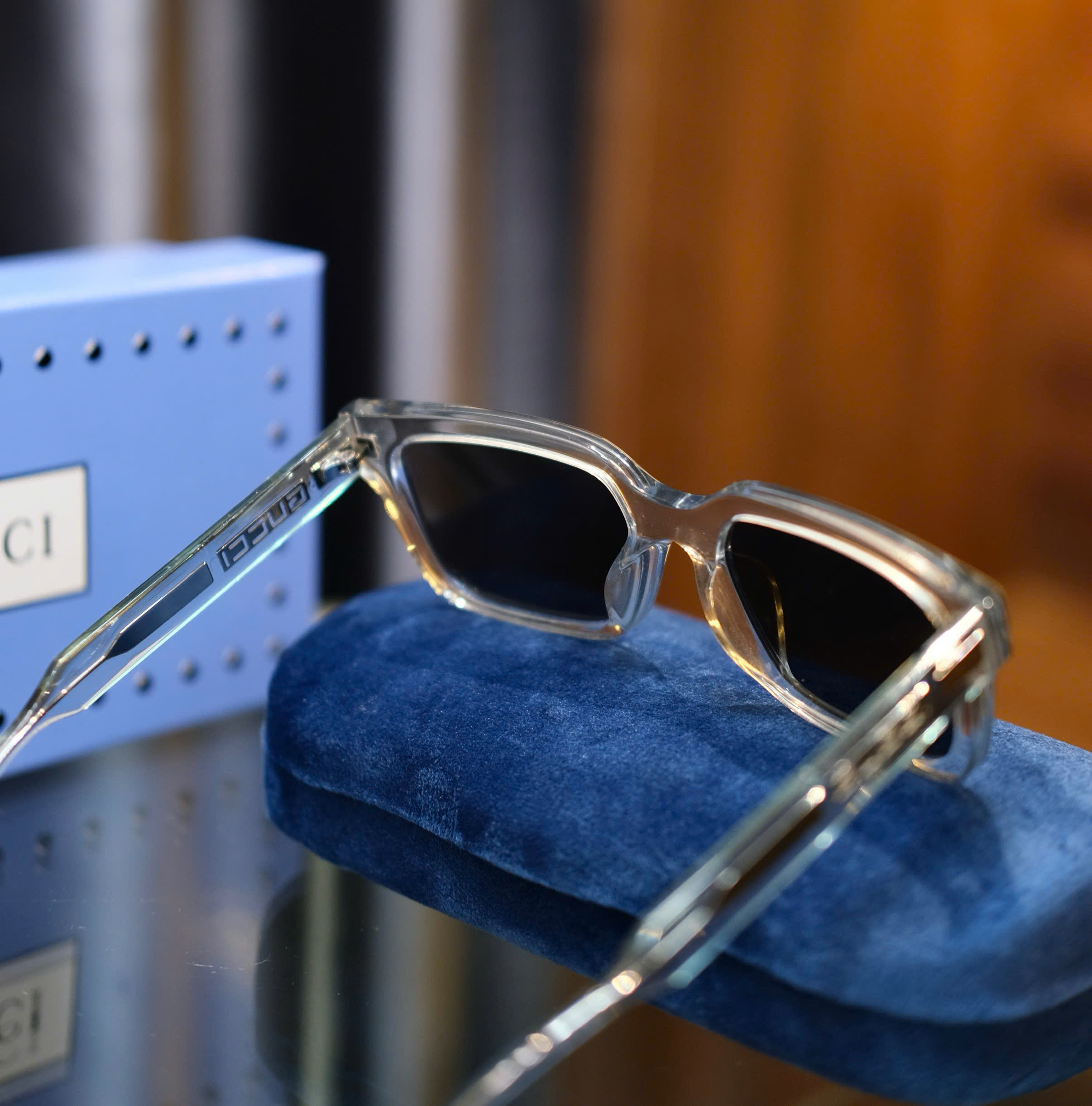 Kính mắt thời trang Gucci GC Đen gọng Trắng trong Like Auth on web fullbox DDT
