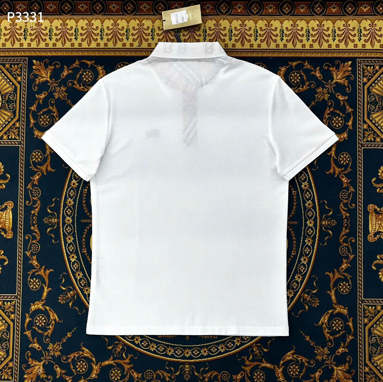 Áo polo Burberry BBR logo ngựa thêu ngực kẻ sọc cổ khuy Like Auth 1-1 on web LK