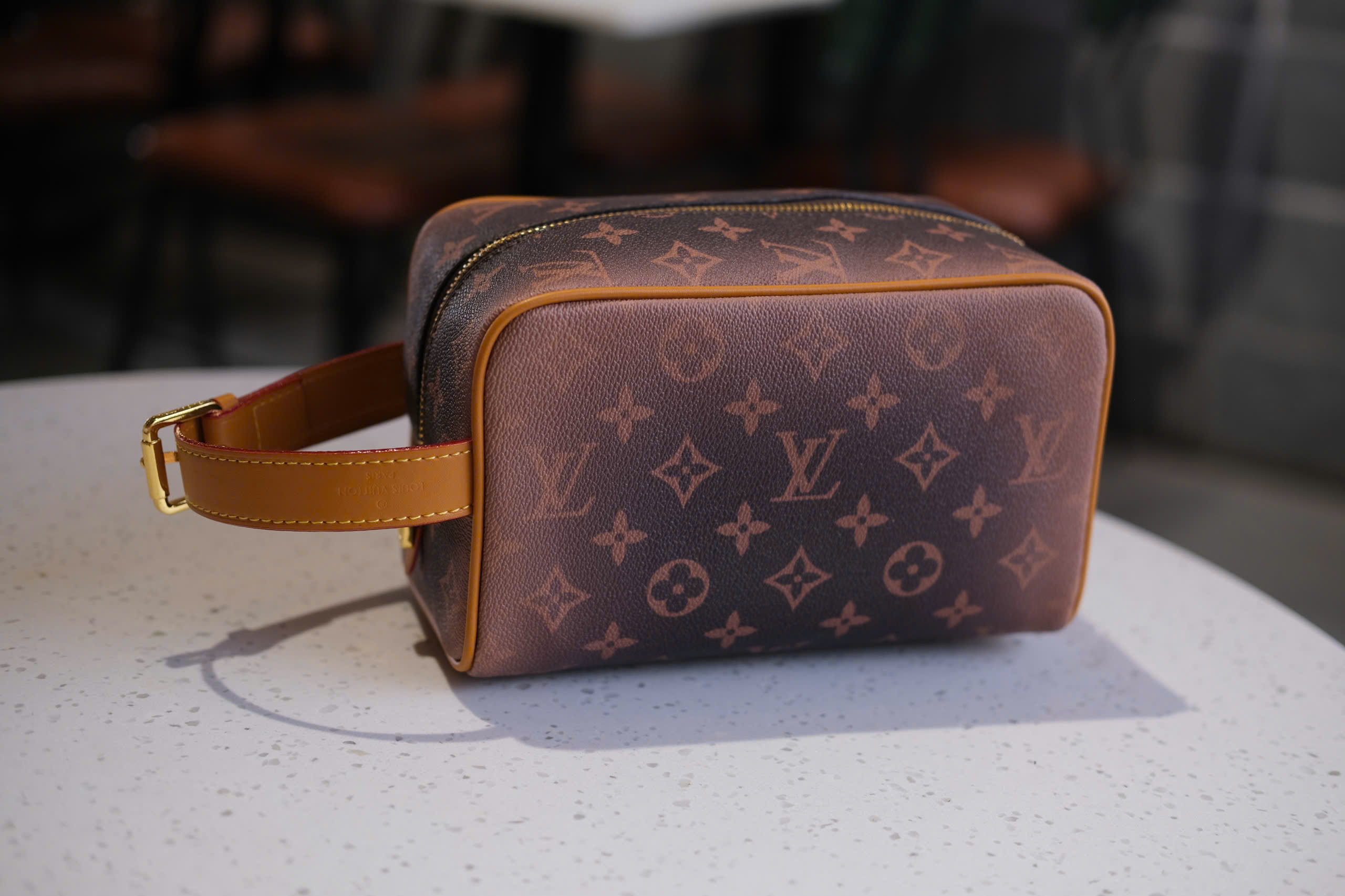 Túi Clutch cầm tay Louis Vuitton LV Nâu loang họa tiết hoa vân logo full Like Auth Fullbox phụ kiện DDT