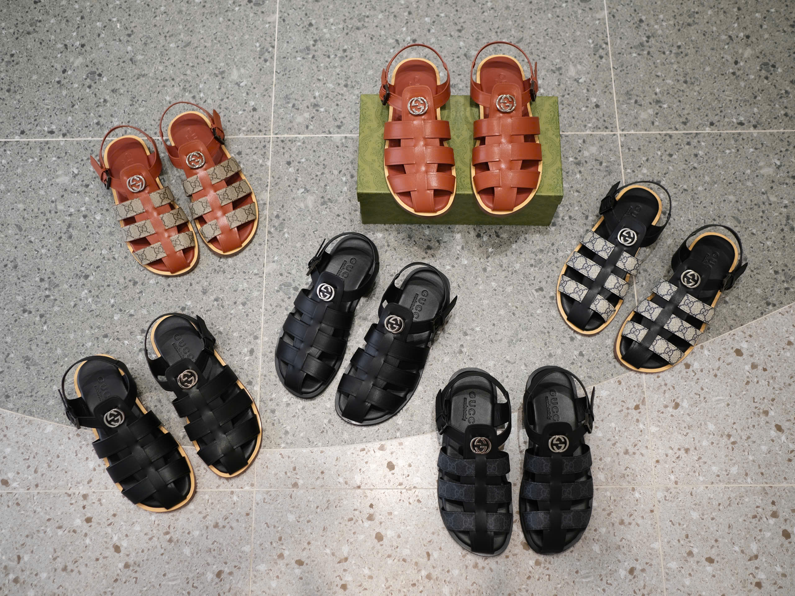 Dép rọ sandal Gucci GC các mẫu Like Auth on web fullbox bill thẻ HG