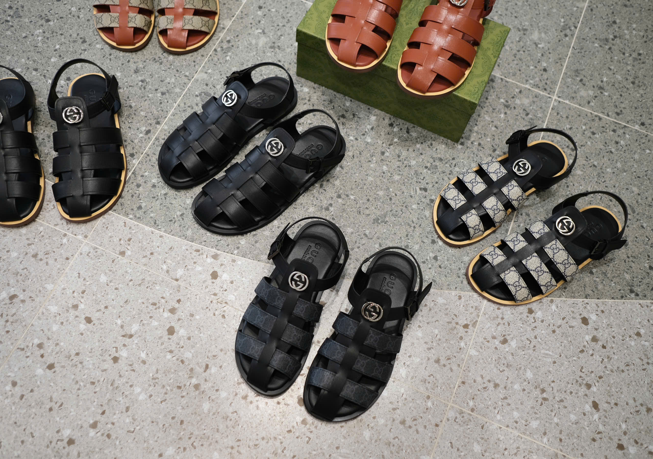 Dép rọ sandal Gucci GC các mẫu Like Auth on web fullbox bill thẻ HG