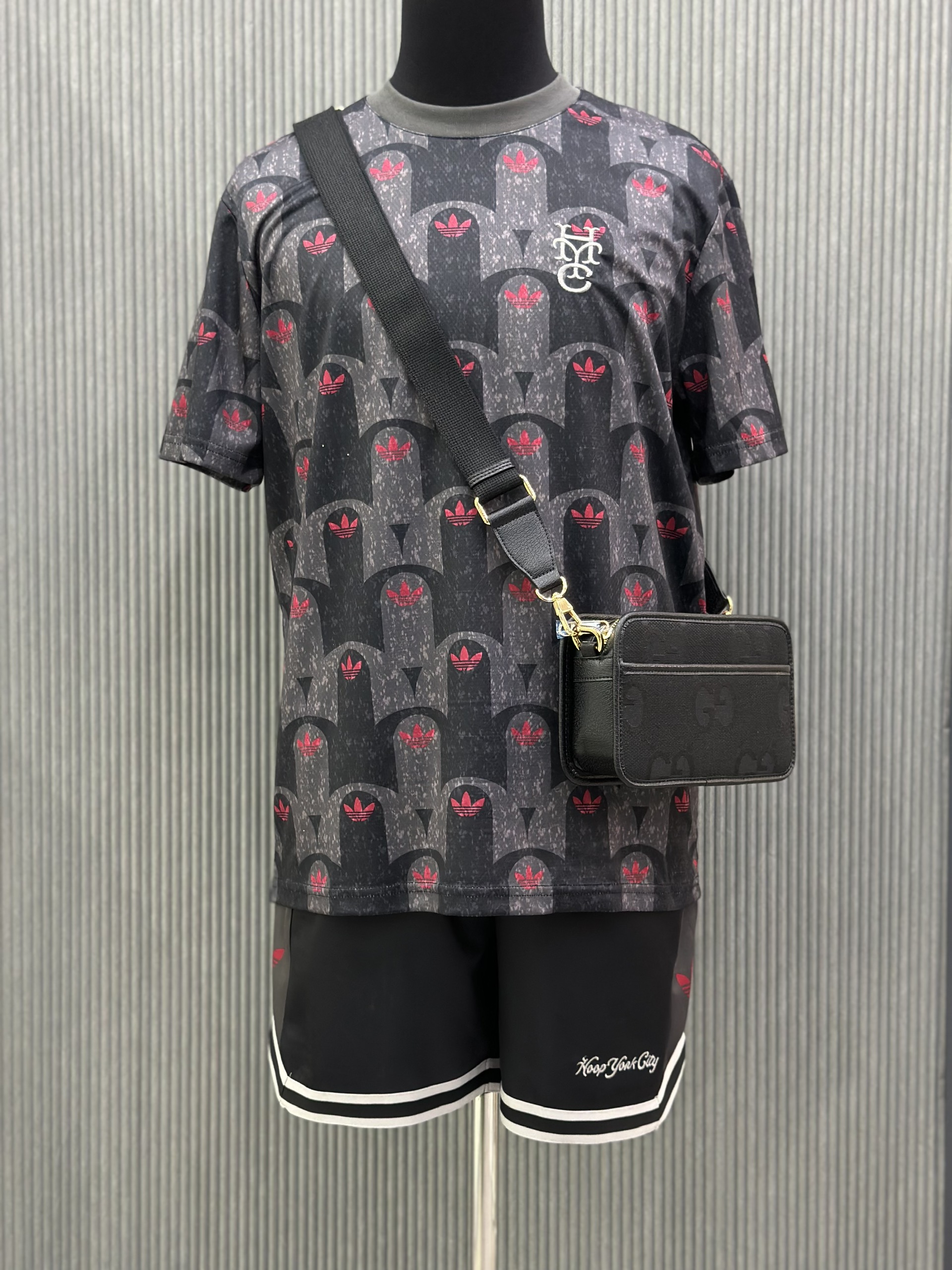 Bộ, Set hè Adidas A Đen họa tiết logo Đỏ Like Auth on web VTN