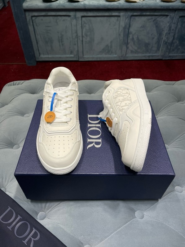 Giày sneaker Dior CD B27 Trắng họa tiết logo Xám sườn Like Auth Fullbox Phụ Kiện VTN