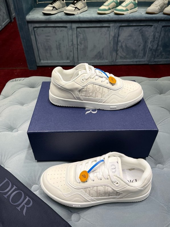 Giày sneaker Dior CD B27 Trắng họa tiết logo Xám sườn Like Auth Fullbox Phụ Kiện VTN