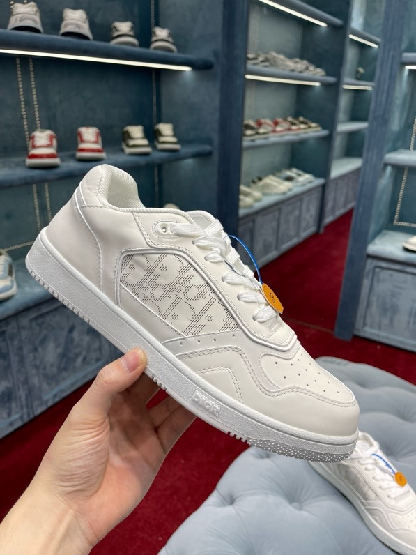Giày sneaker Dior CD B27 Trắng họa tiết logo Xám sườn Like Auth Fullbox Phụ Kiện VTN
