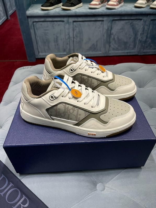 Giày sneaker Dior CD B27 Xám phối Xanh rêu họa tiết logo sườn Like Auth Fullbox Phụ Kiện VTN