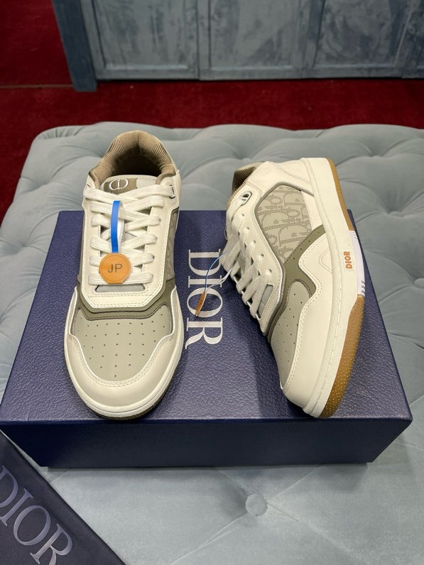 Giày sneaker Dior CD B27 Xám phối Xanh rêu họa tiết logo sườn Like Auth Fullbox Phụ Kiện VTN