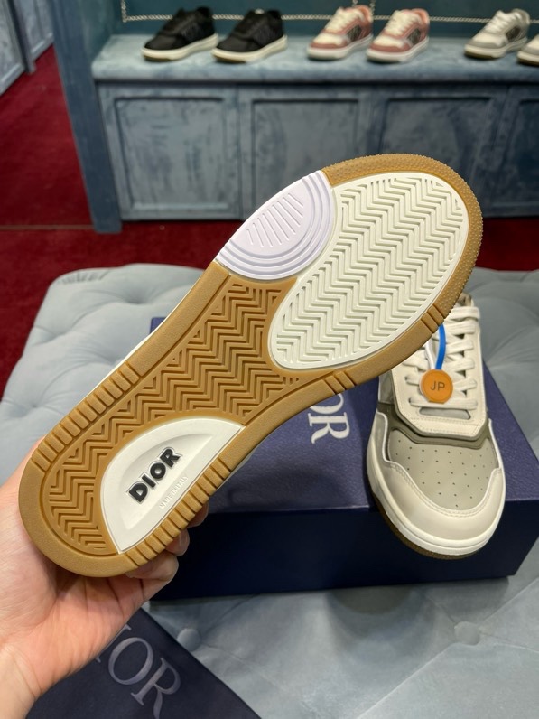 Giày sneaker Dior CD B27 Xám phối Xanh rêu họa tiết logo sườn Like Auth Fullbox Phụ Kiện VTN