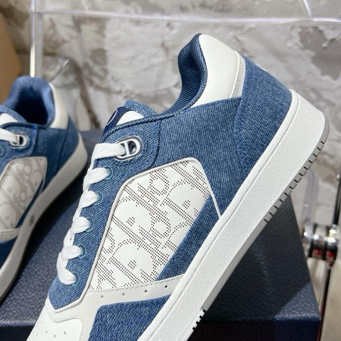Giày sneaker Dior CD B27 Xanh dương phối Trắng họa tiết logo Xám sườn Like Auth Fullbox Phụ Kiện VTN