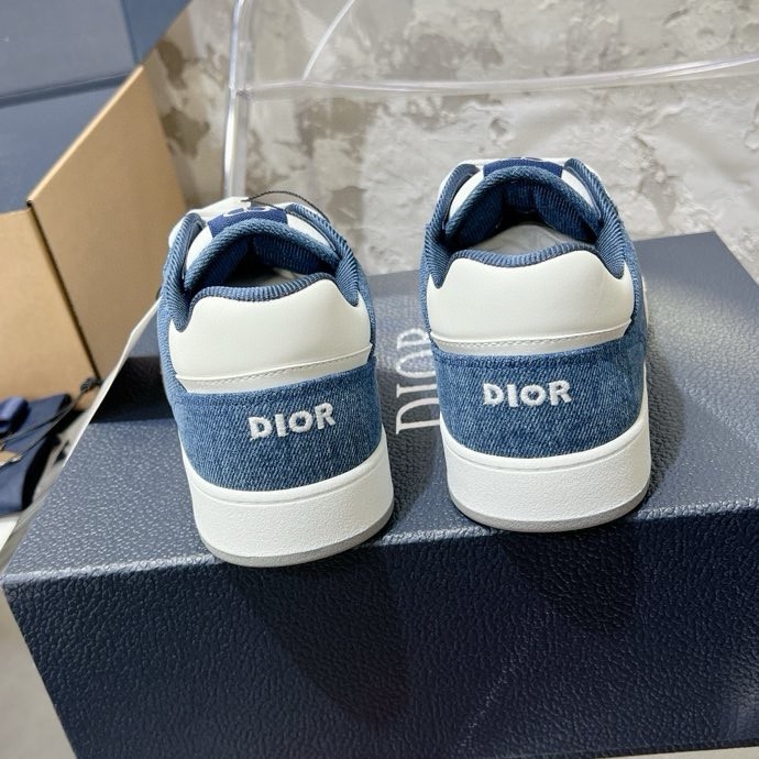 Giày sneaker Dior CD B27 Xanh dương phối Trắng họa tiết logo Xám sườn Like Auth Fullbox Phụ Kiện VTN