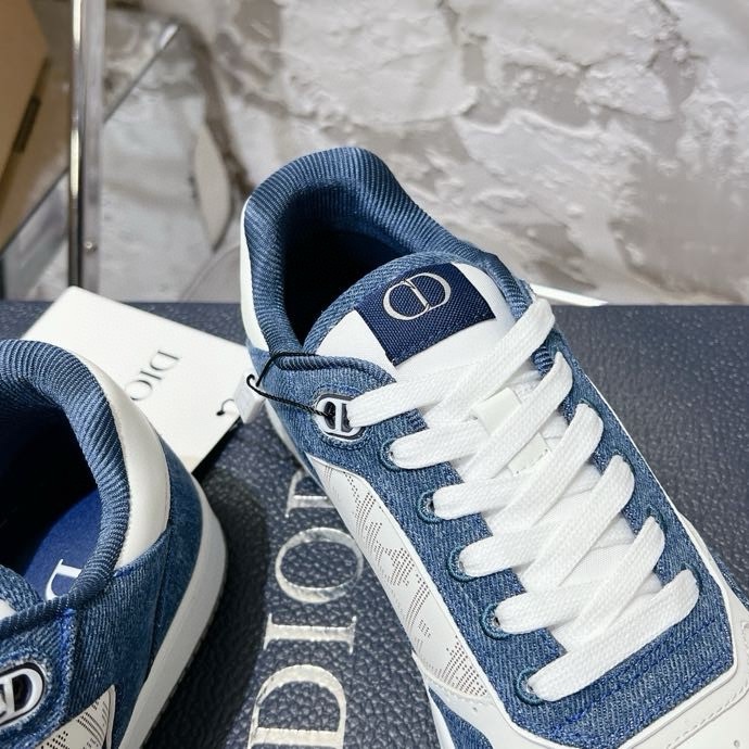 Giày sneaker Dior CD B27 Xanh dương phối Trắng họa tiết logo Xám sườn Like Auth Fullbox Phụ Kiện VTN