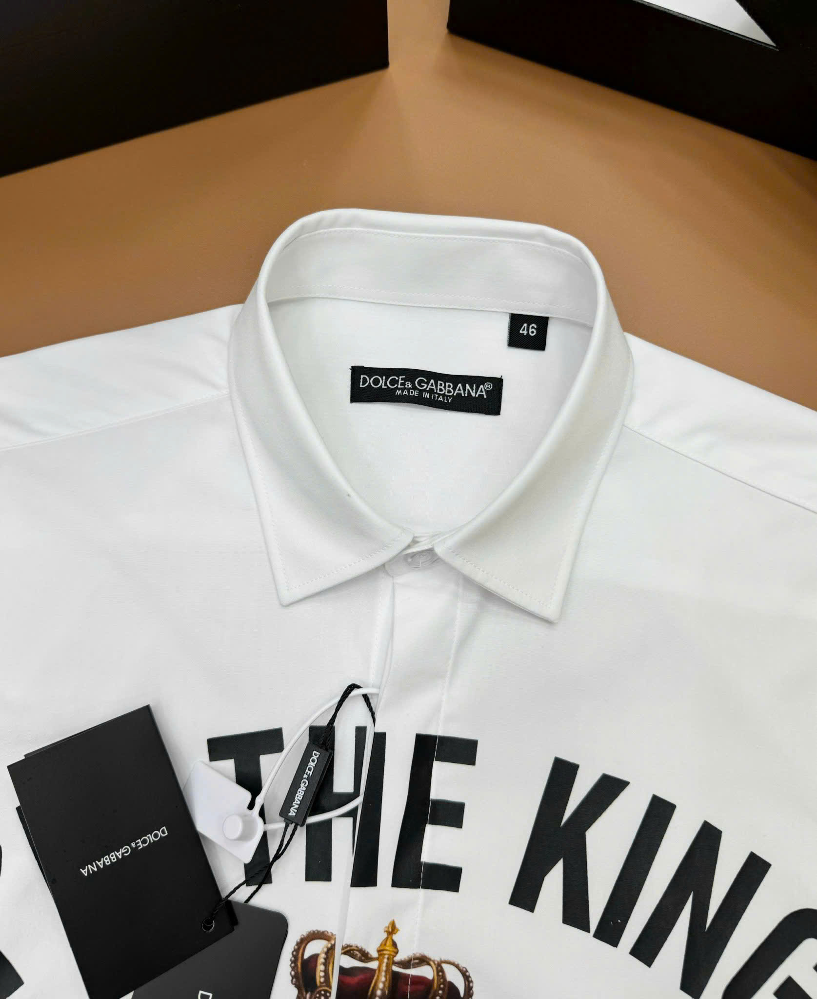 Áo sơ mi dài tay Dolce Gabbana DG Trắng họa tiết thiên thần Like Auth on web CD