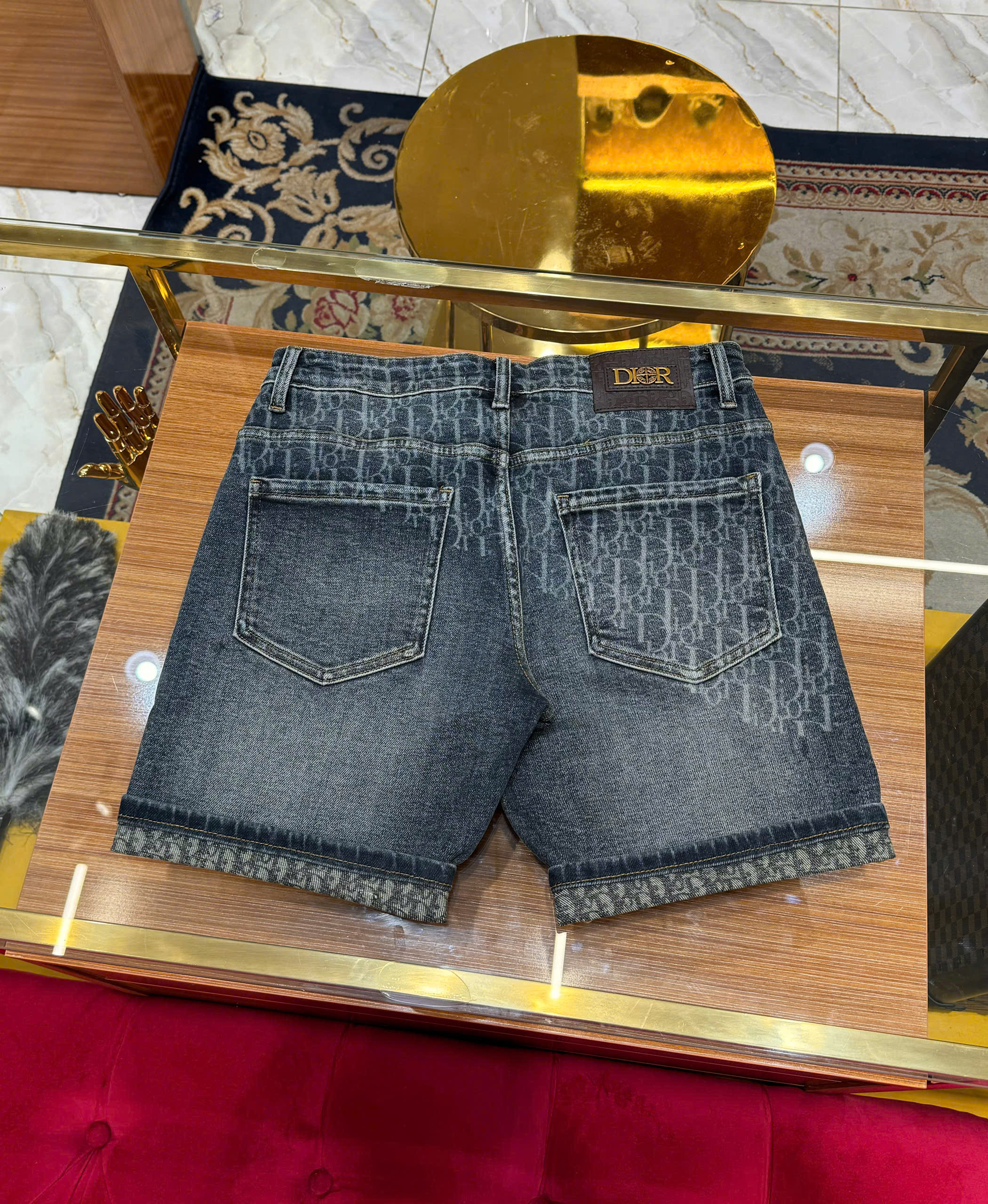 Quần short gió Dior CD Xanh họa tiết logo chữ Like Auth 1-1 on web CD