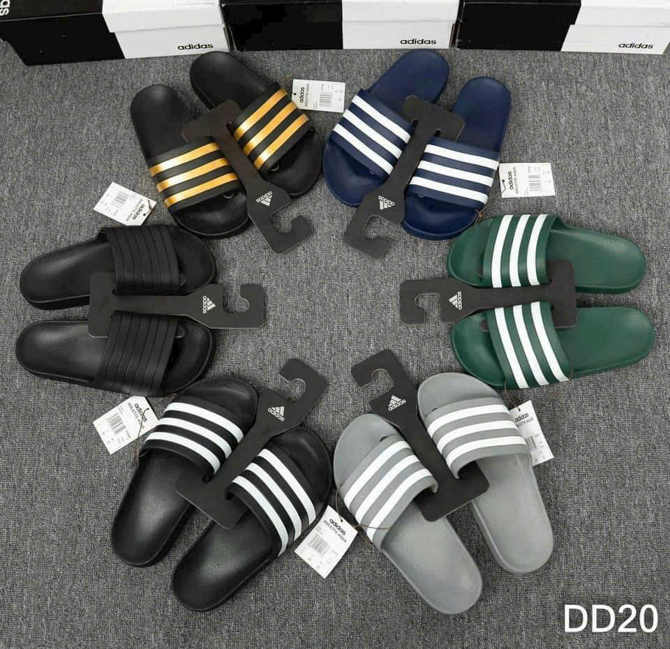 Dép lê quai ngang Adidas A kẻ sọc basic Like Auth on web fullbox bill thẻ LK