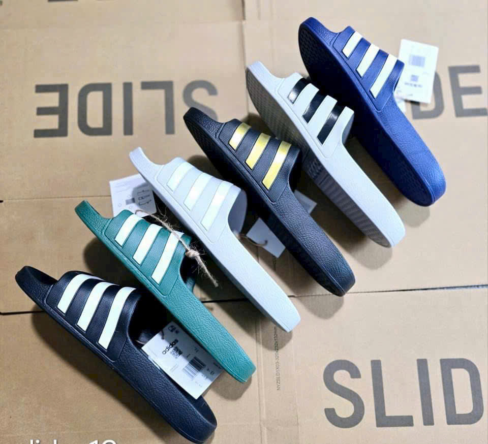 Dép lê quai ngang Adidas A kẻ sọc basic Like Auth on web fullbox bill thẻ LK