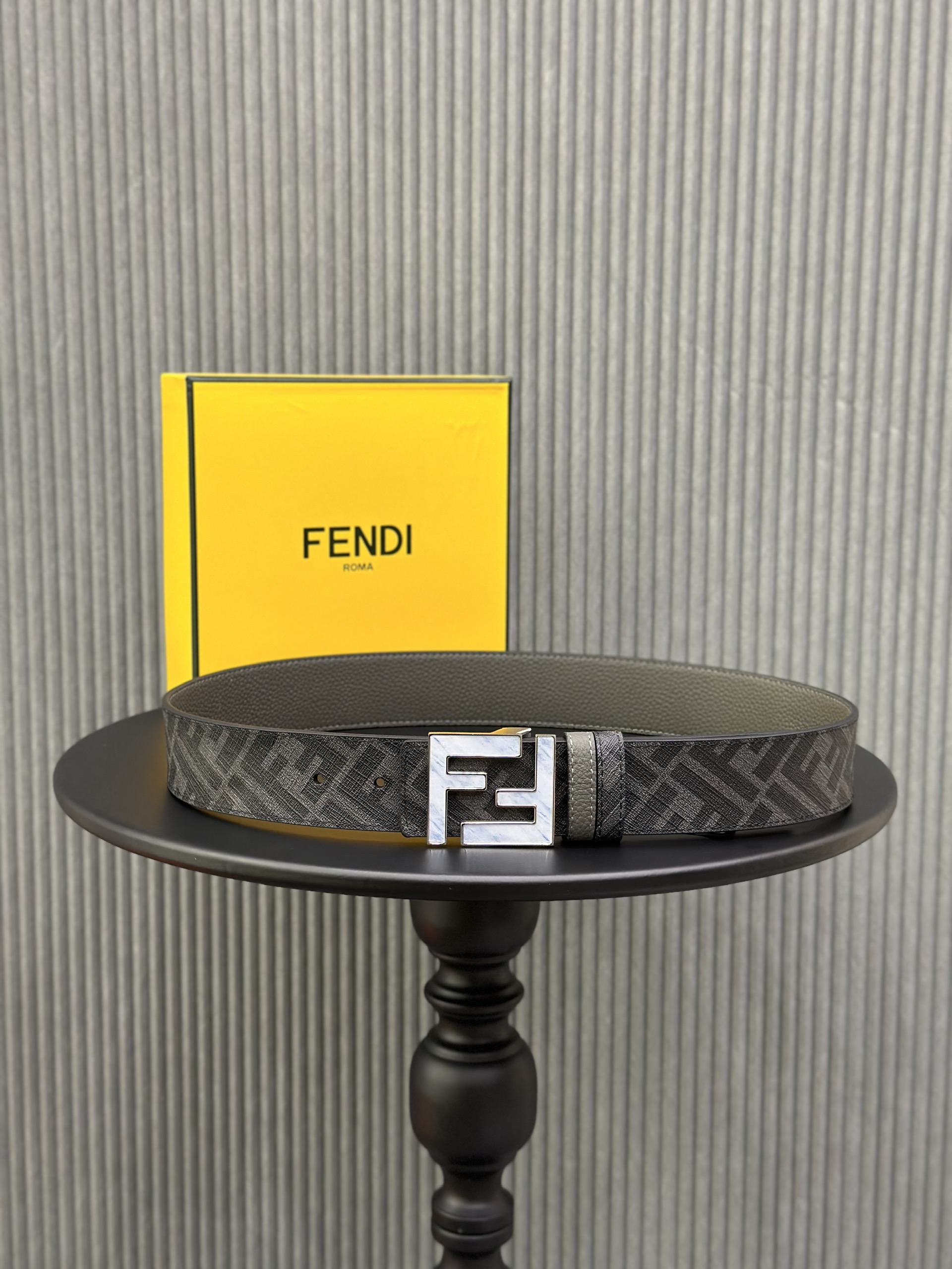 Thắt lưng, dây nịt, belt Fendi FF họa tiết logo mặt FF size 85-105cm Like Auth 1-1 on web fullbox VTN