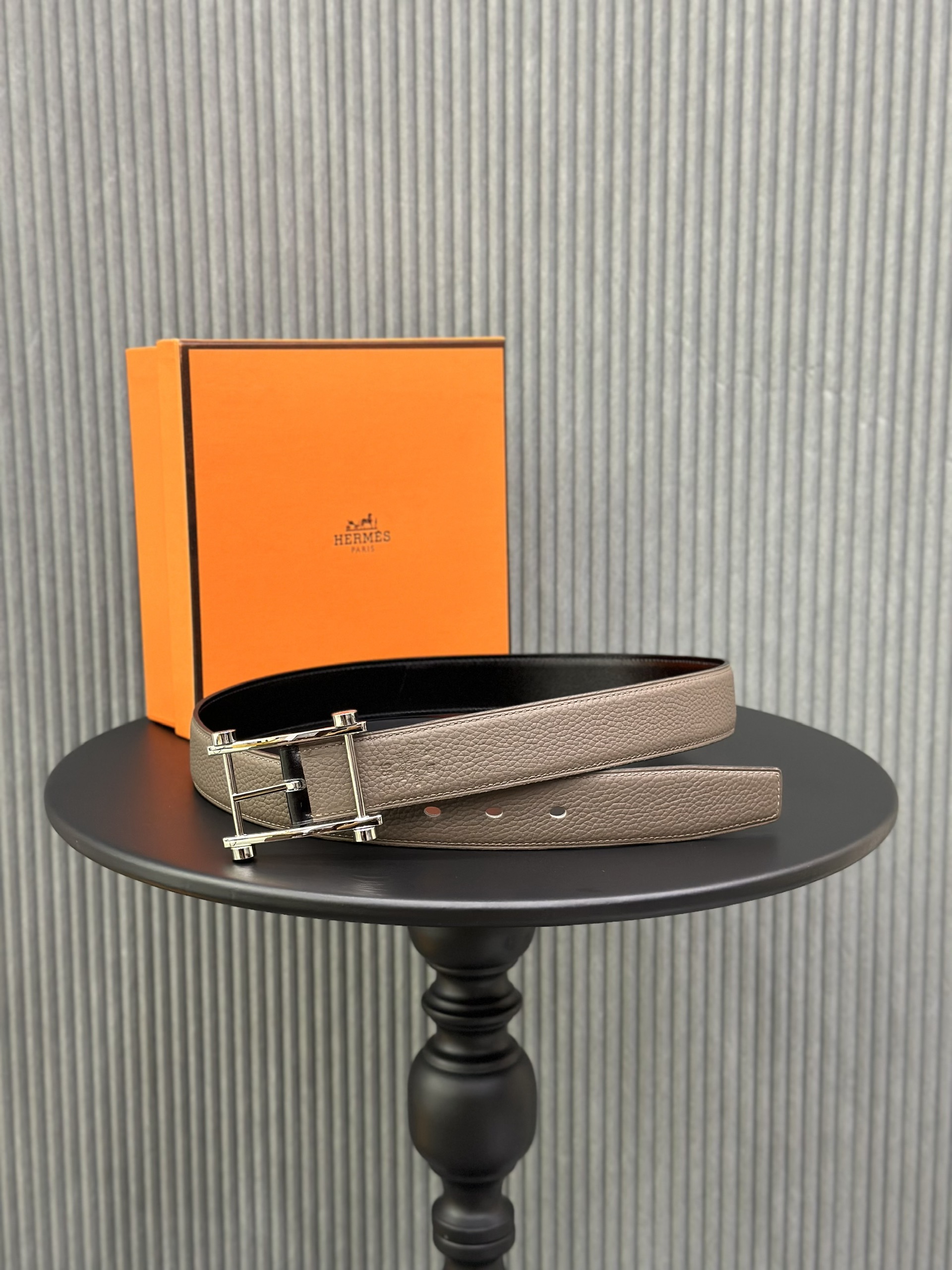 Thắt lưng, dây nịt, belt Hermes Nâu sần mặt móc cài vuông size 85-105cm Like Auth 1-1 on web fullbox VTN