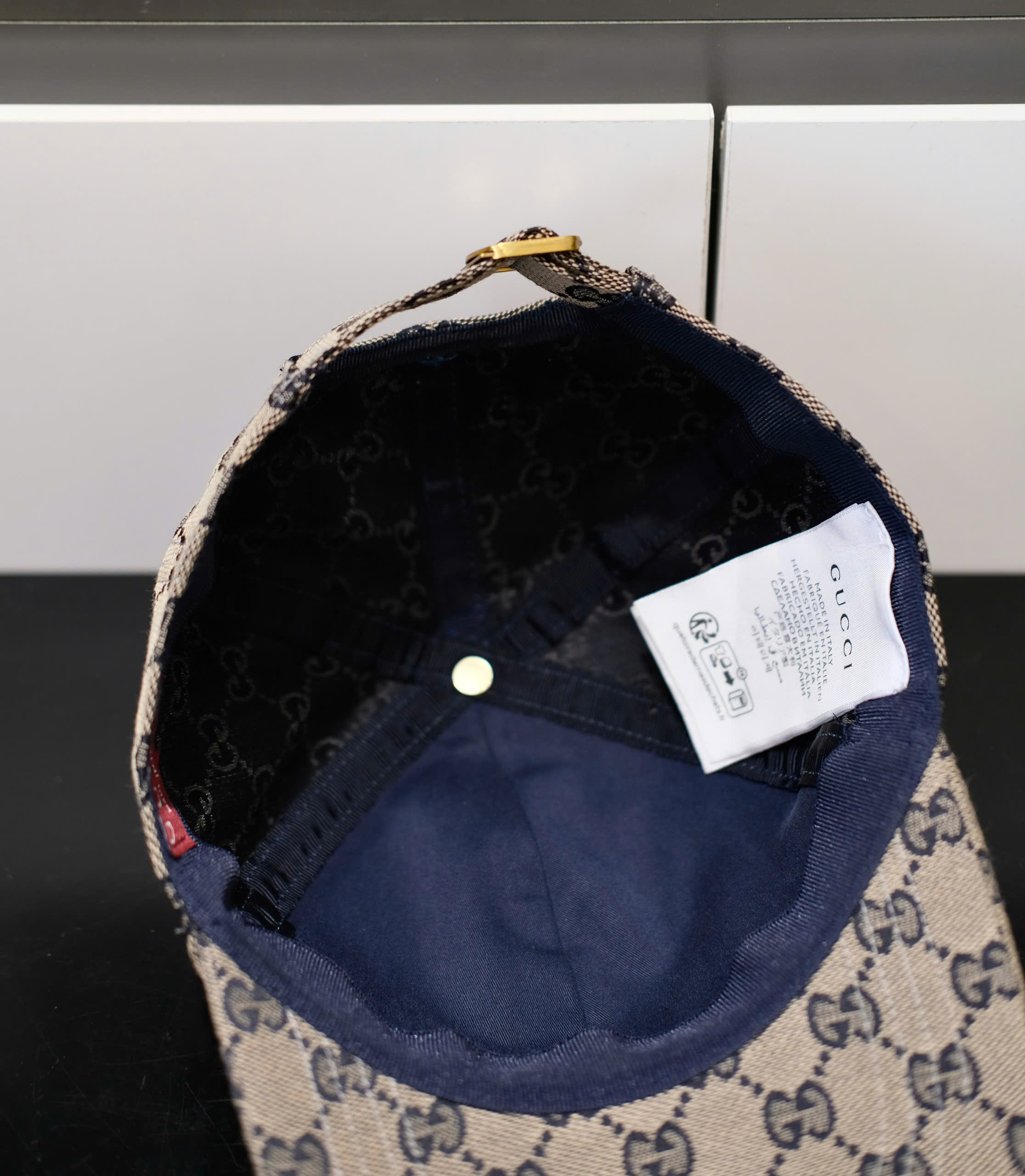 Mũ lưỡi trai, nón kết Gucci GC Nâu họa tiết logo kẻ sọc Đỏ Xanh Like Auth fullbox DDT