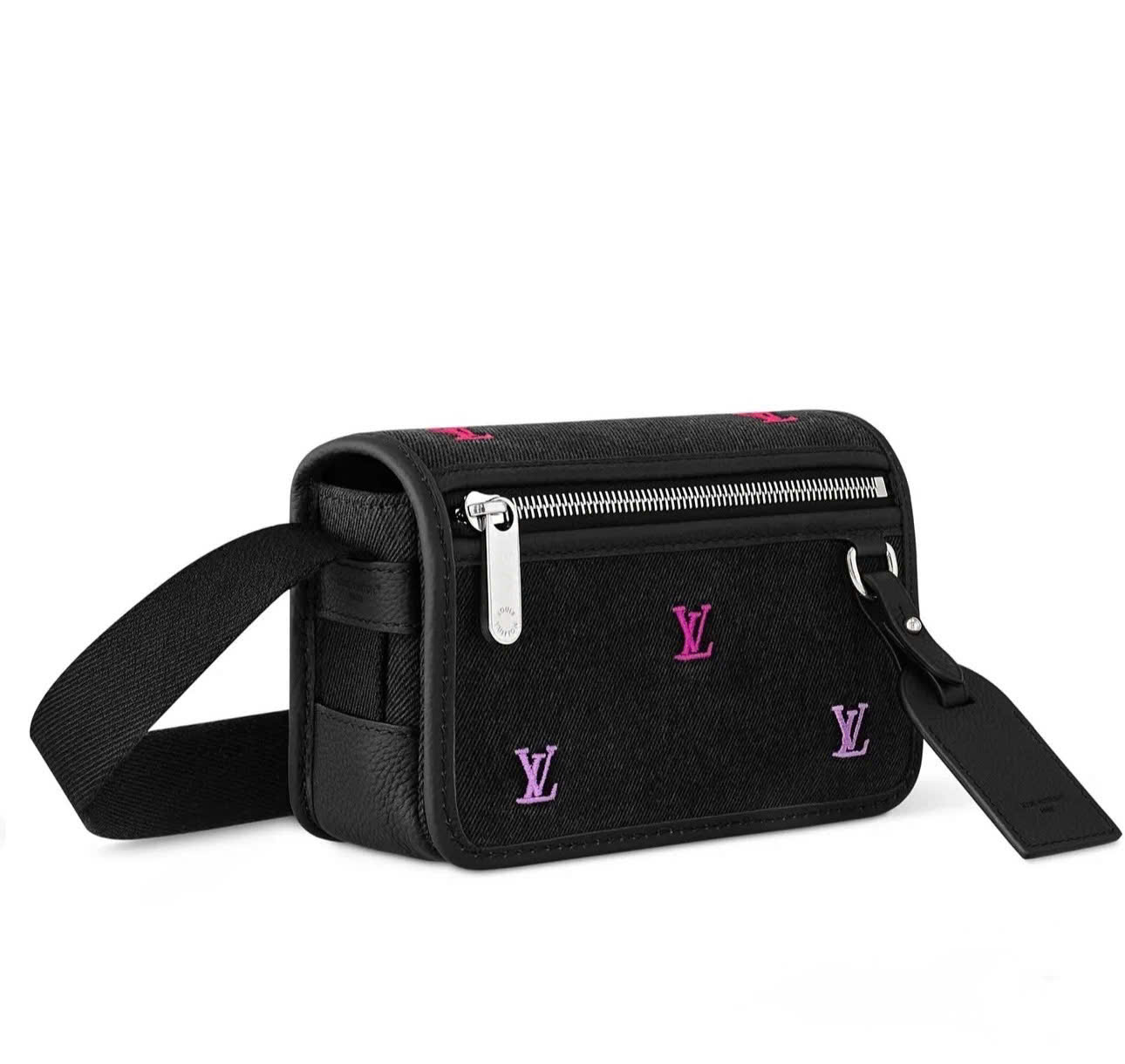 Túi đeo chéo Louis Vuitton LV họa tiết logo màu thêu size 19x12x7cm Like Auth on web fullbox bill thẻ