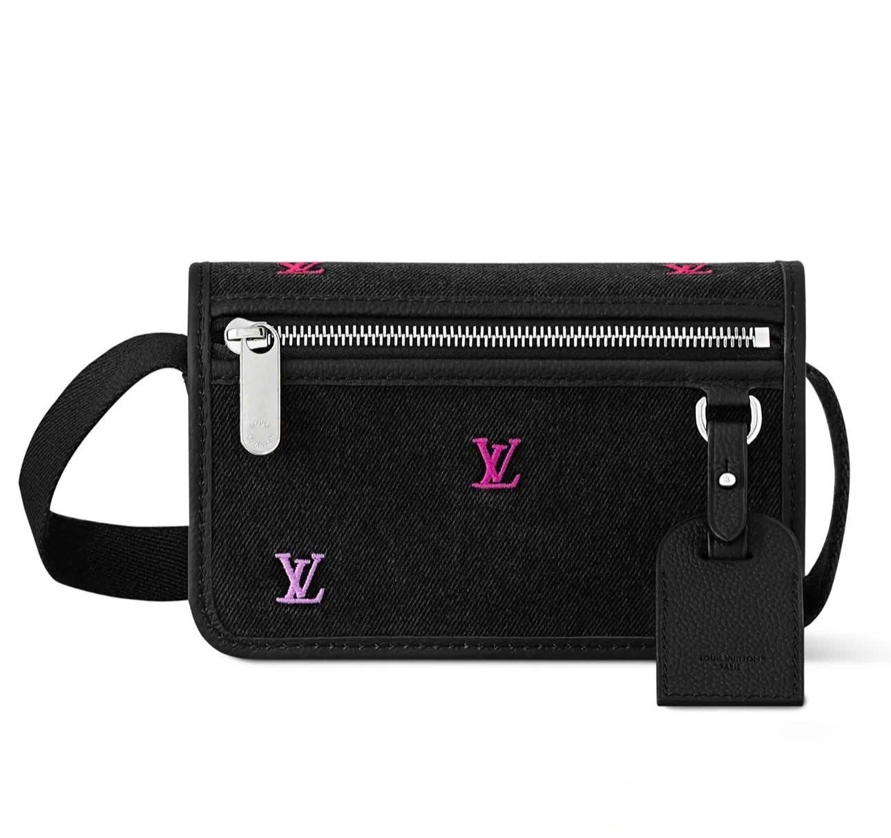 Túi đeo chéo Louis Vuitton LV họa tiết logo màu thêu size 19x12x7cm Like Auth on web fullbox bill thẻ