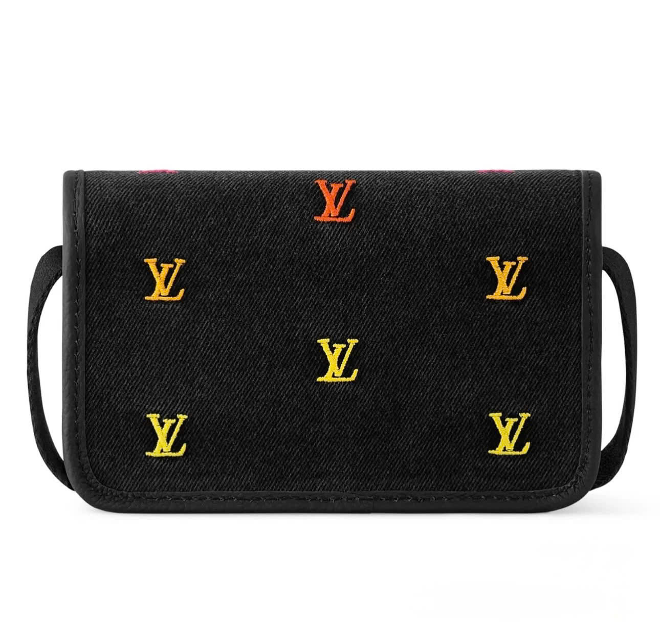 Túi đeo chéo Louis Vuitton LV họa tiết logo màu thêu size 19x12x7cm Like Auth on web fullbox bill thẻ