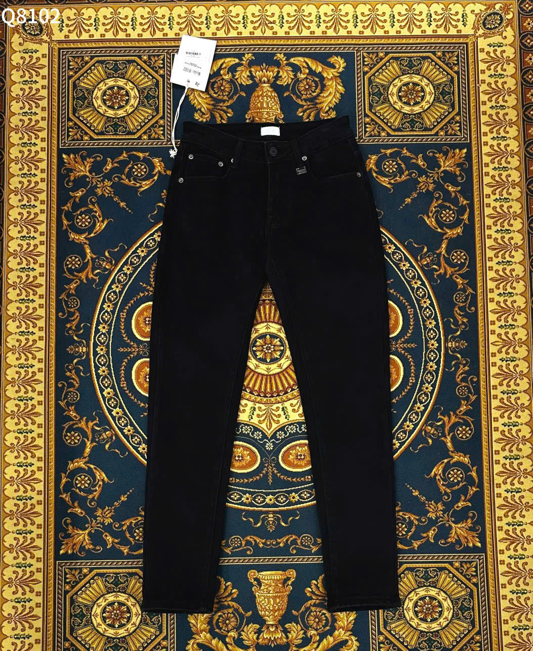 Quần Jean ống suông Dior CD Đen trơn Like Auth on web LK