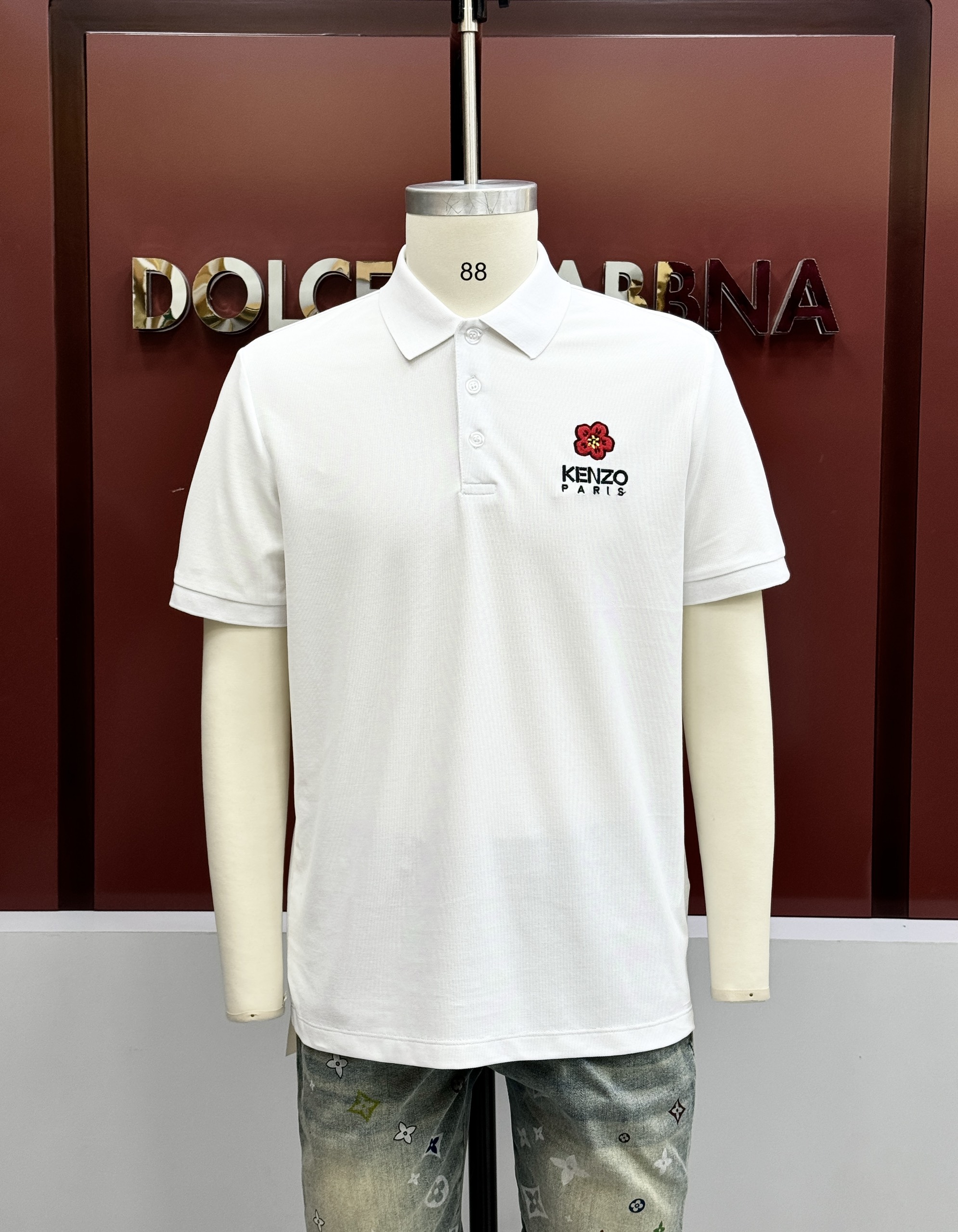 Áo polo Kenzo KZ logo chữ Hoa thêu ngực Like Auth 1-1 on web CD