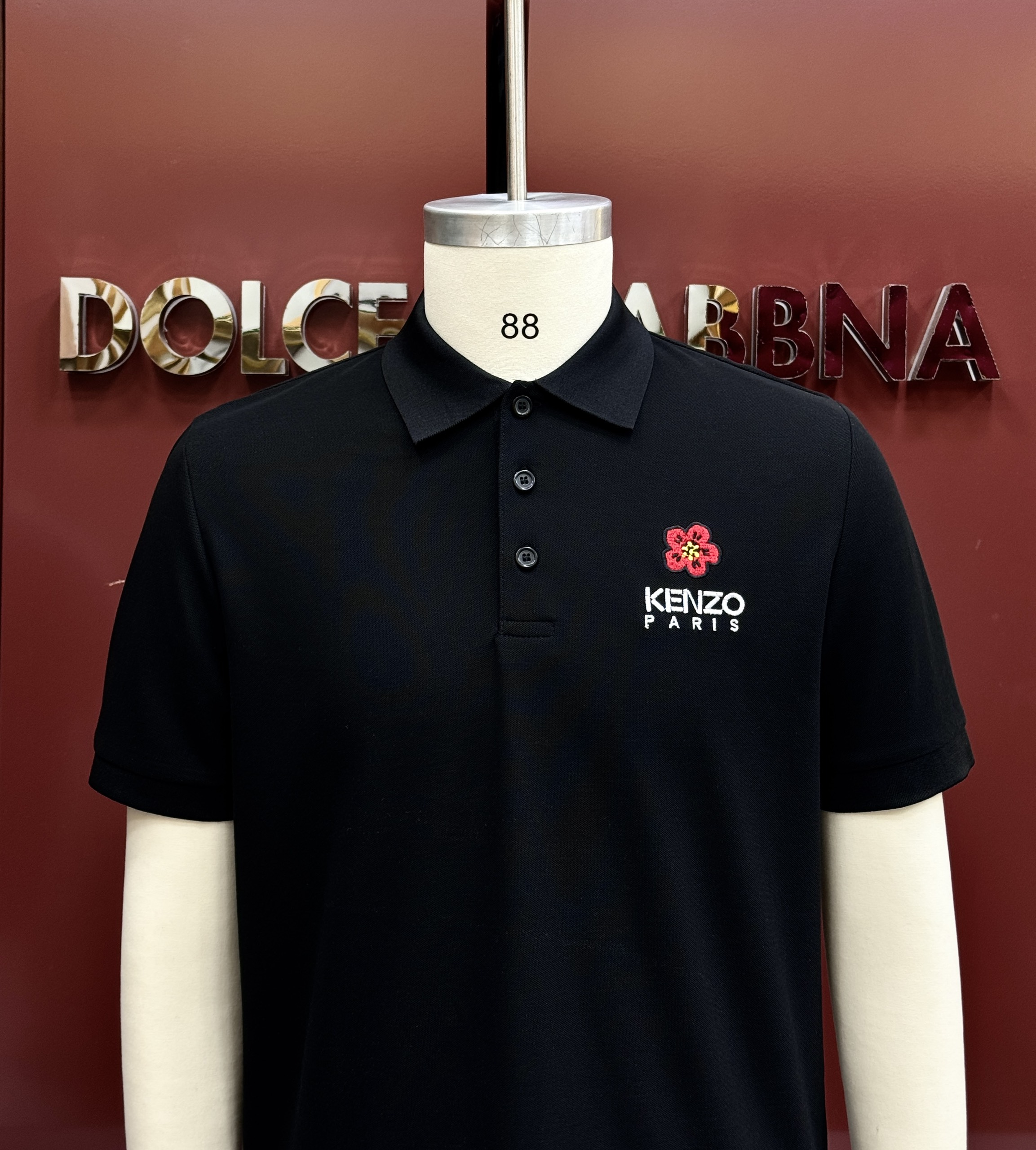 Áo polo Kenzo KZ logo chữ Hoa thêu ngực Like Auth 1-1 on web CD