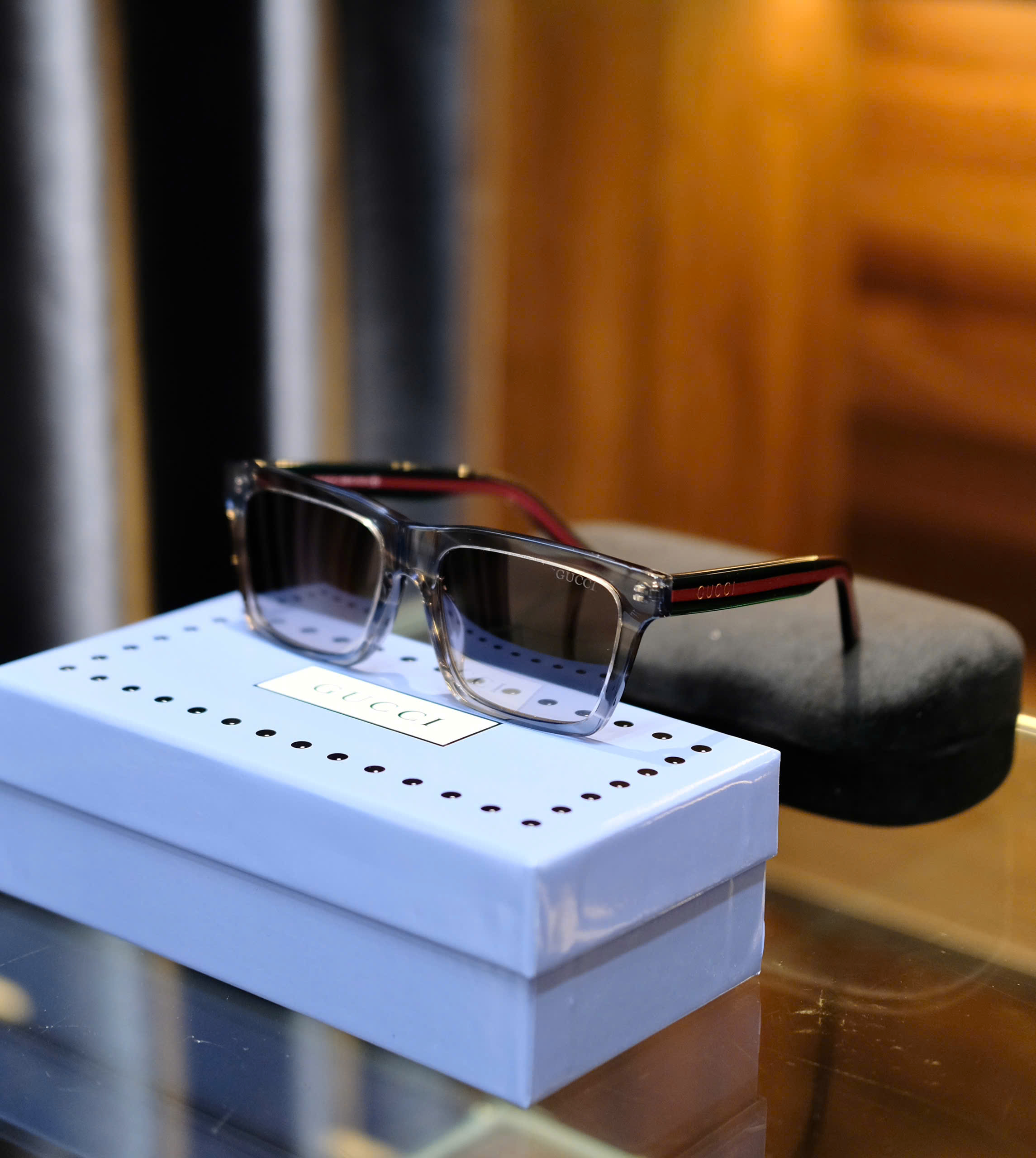 Kính mắt thời trang Gucci GC logo chữ gọng Xanh Đỏ Like Auth on web fullbox DDT