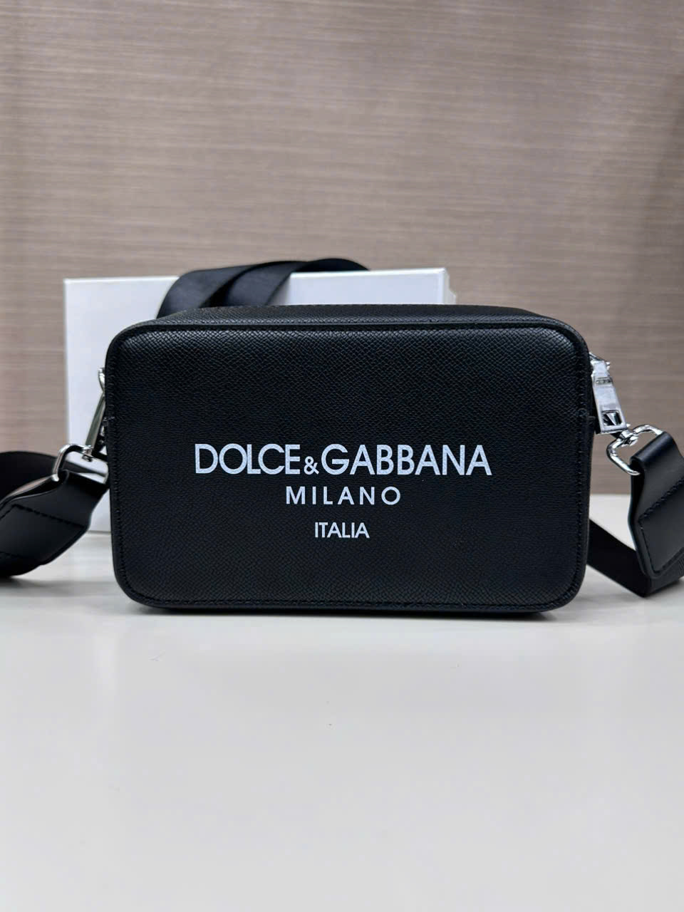 Túi đeo chéo Dolce Gabbana DG Đen họa tiết thiên thần Like Auth on web fullbox bill thẻ LK