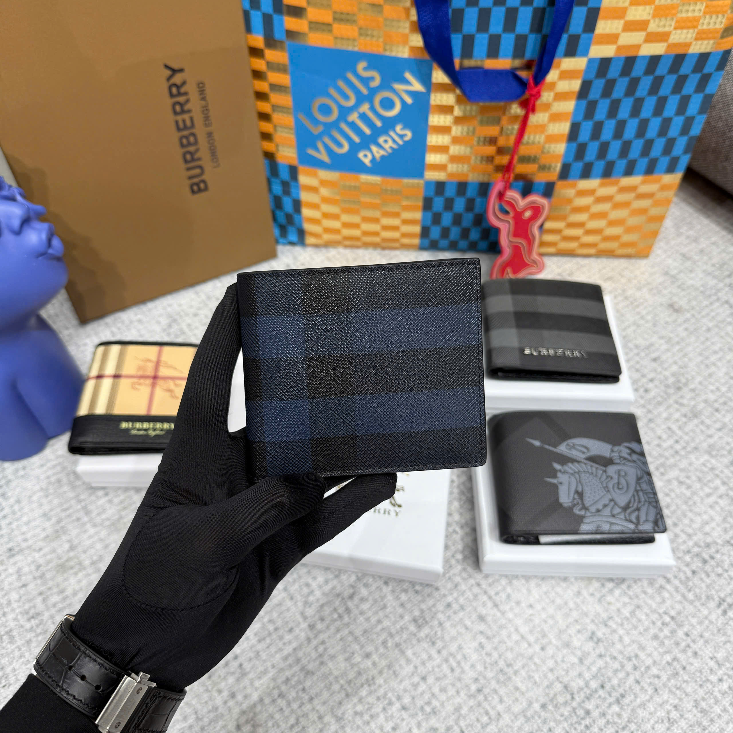 Ví ngắn gấp Burberry BBR các mẫu Like Auth fullbox túi thẻ phụ kiện PLD